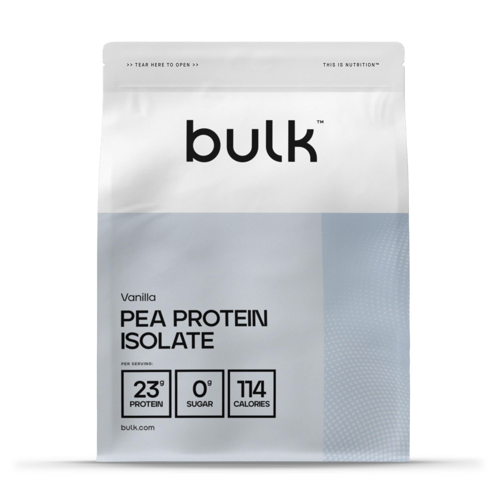 Bulk Pea Protein Isolate Powder - Vegan Protein Shake Supplement, Vanilla Flavor, 500g for Smoothies, Baking & Post-Workout Recovery