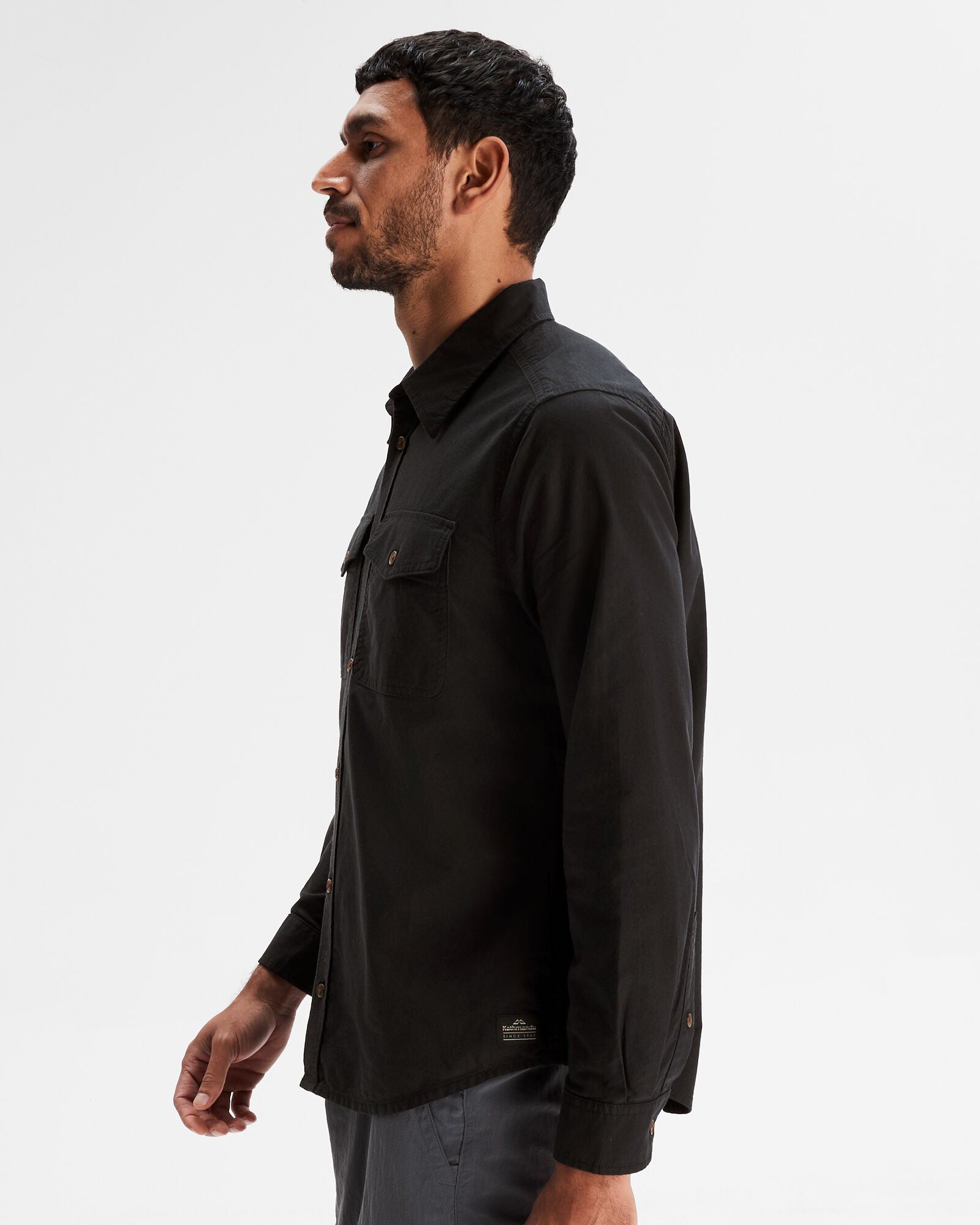 Vander HT Men's Long Sleeve Casual Shirt - Soft Cotton Button Down Shirt for Business & Office Wear - Black