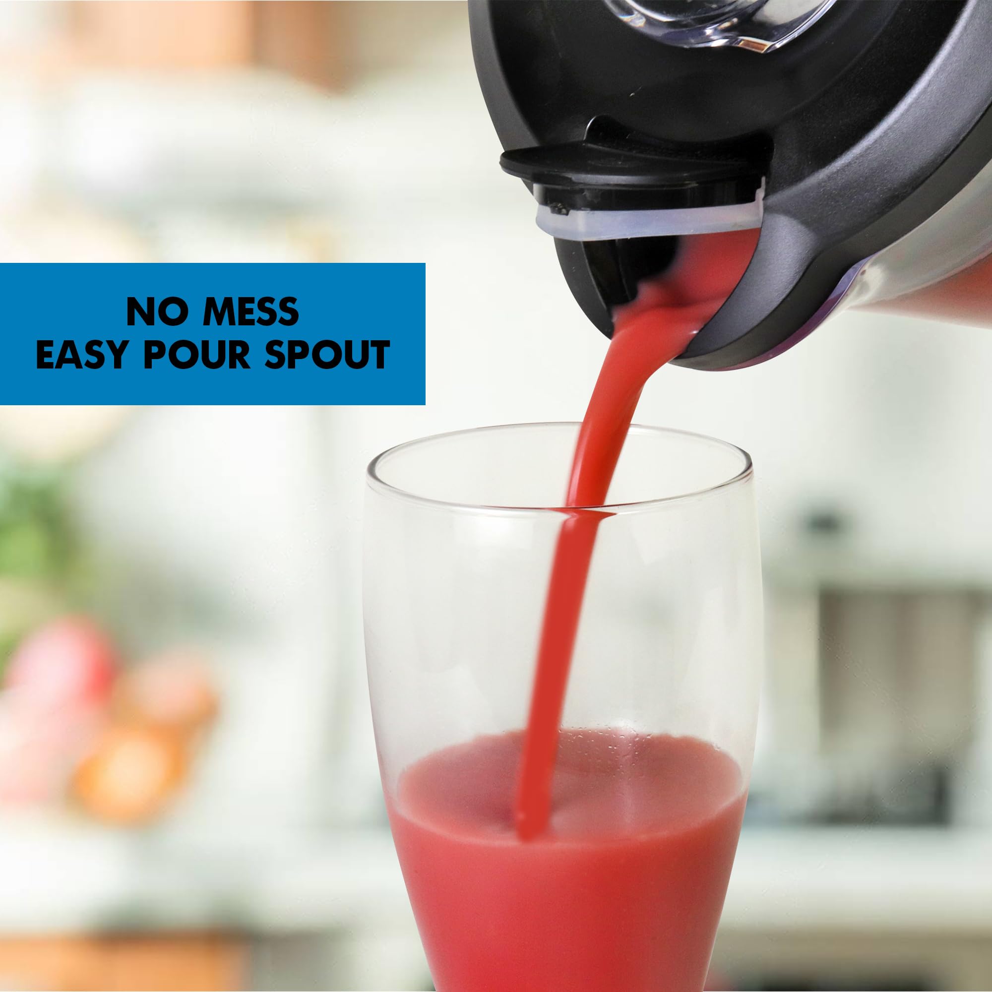 Kenmore Countertop Blender - 1000W Electric Mixer for Smoothies, Protein Shakes, Milkshakes & Purees | Ice Crush & Pulse Function | Dishwasher Safe Glass Pitcher | Perfect for Kitchen, Gym & Healthy Lifestyle | Black