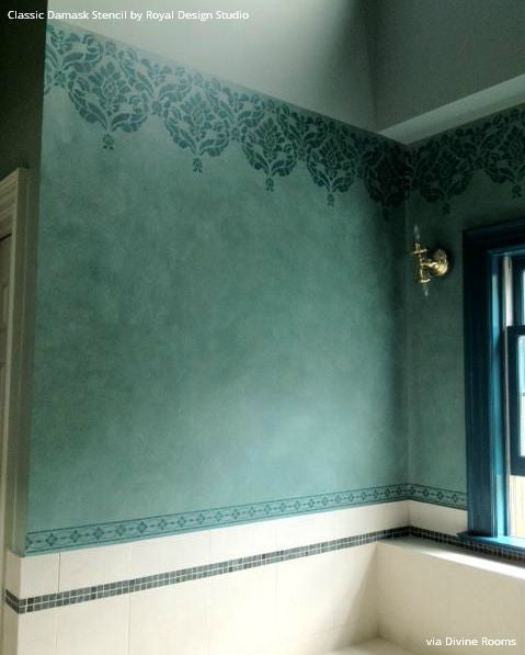 Classic Damask Stencil for DIY Home Decor, Wall Painting, and Furniture Upcycling | Reusable Decorative Template for Crafts and Art Projects