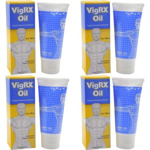 VigRX Oil - 4 Bottles - Male Enhancement Lubricant for Stamina & Performance - Intimate Moments & Couples Use