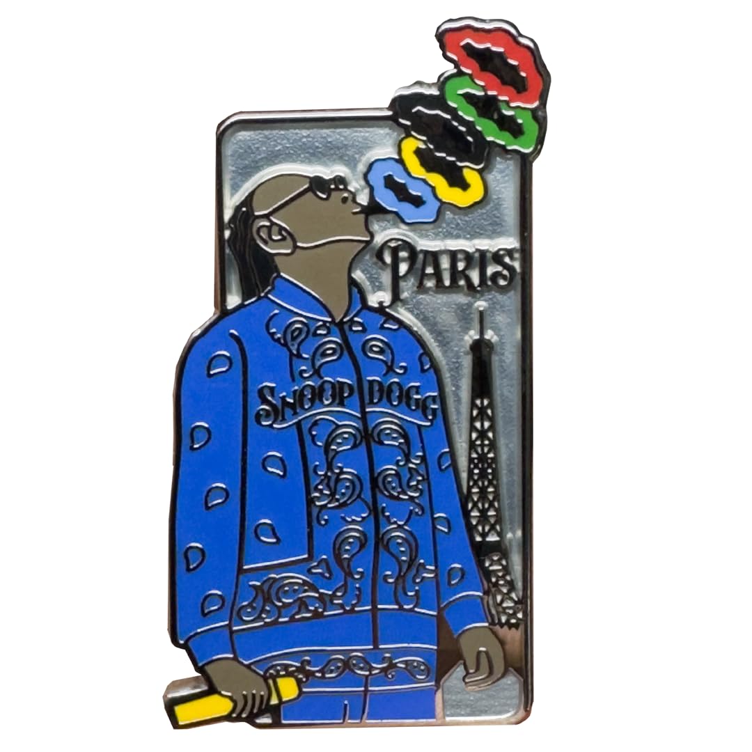 CL4-16 Pin for Snoop Dogg Fans - Collectible Memorabilia for Paris Olympics 2024 Attendees | Perfect for Concerts, Sports Events & Fan Collections