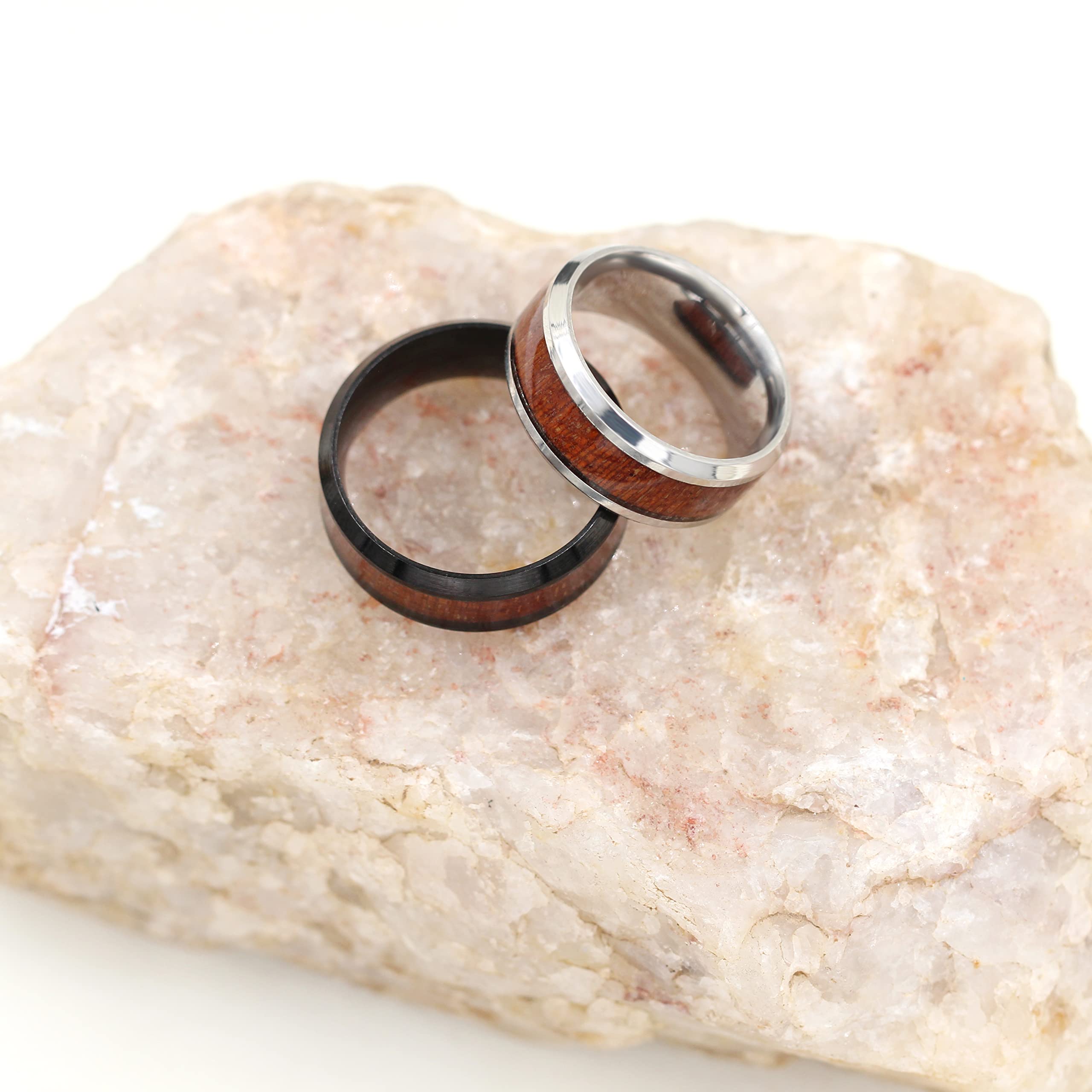 Uloveido Titanium & Stainless Steel Couple Wedding Rings Set - Engravable Matching Engagement Bands for Him & Her (Y552) - Perfect for Anniversaries, Proposals & Romantic Gifts