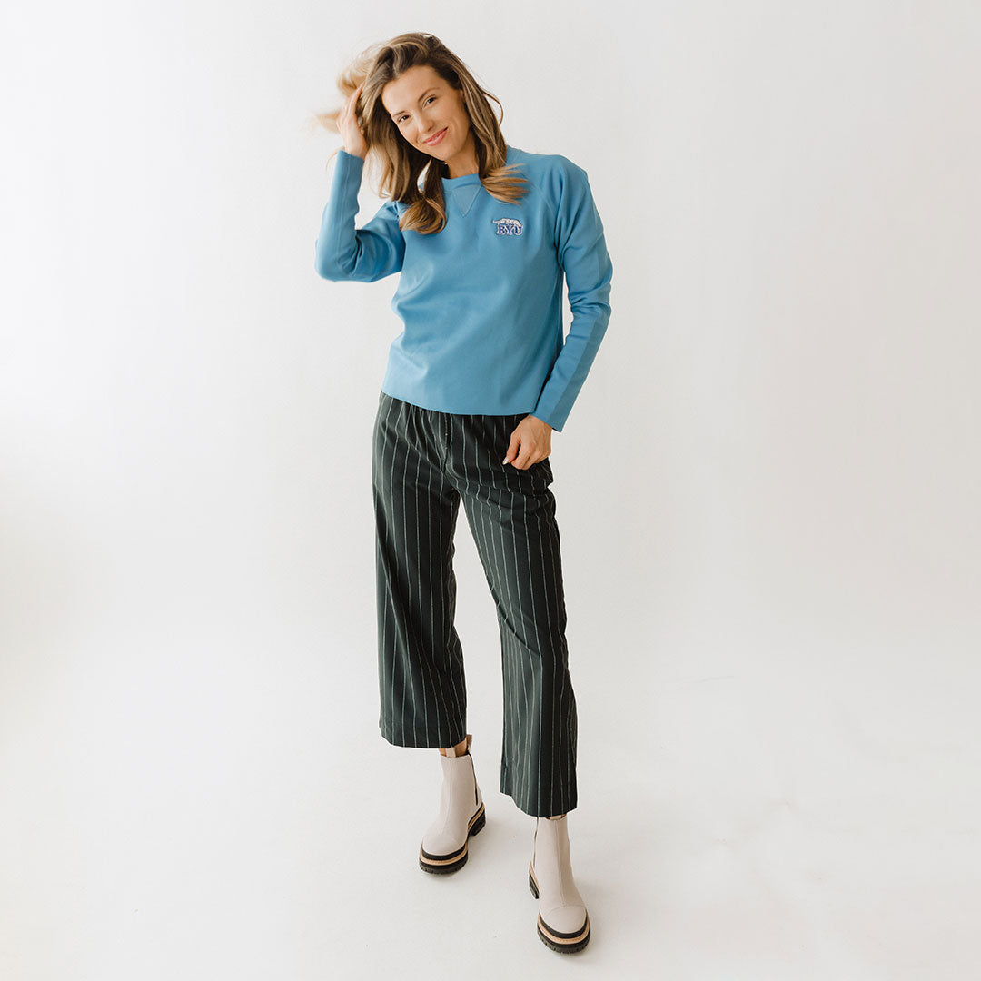 BYU Midway Blue Neo Sweatshirt | Comfortable Pullover Hoodie for Men & Women | Perfect for Casual Wear, Gym & Outdoor Activities