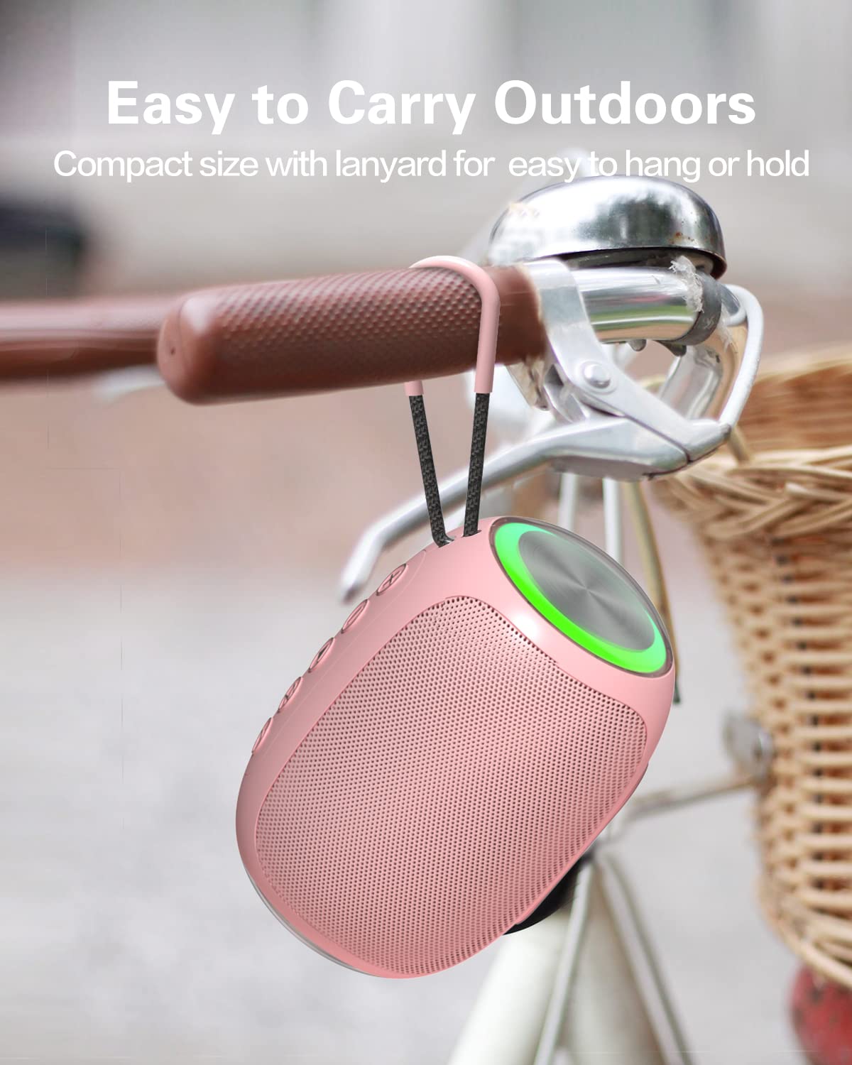 Bluetooth Speakers A66 - 5W Portable Wireless Speakers with Clear Sound, Multi Playing Modes, Compatible with Cellphone & PC, Ideal for Home, Office, Outdoor Adventures, and Travel