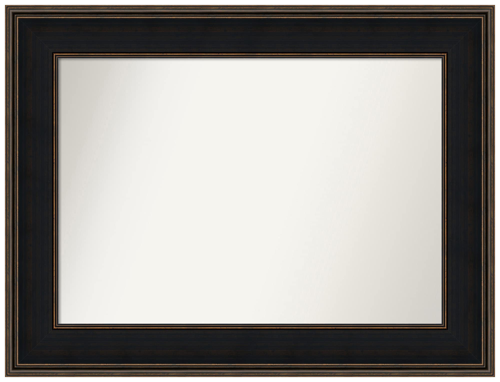 Amanti Art 29x38 Inch Brown Wood Framed Bathroom Mirror for Over Sink - Custom Made Espresso Rectangle Vanity Mirror with Horizontal & Vertical Hanging Options - Large Casual Wall Decor for Bathroom, Bedroom or Entryway - Handcrafted in Wisconsin, USA