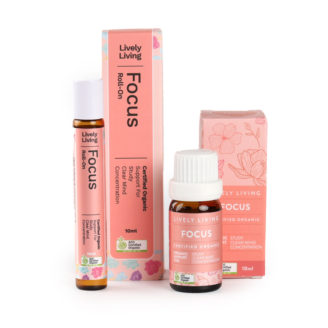 Focus Roll On Essential Oil Blend for Stress Relief & Relaxation - Perfect for Aromatherapy, Travel & Daily Wellness