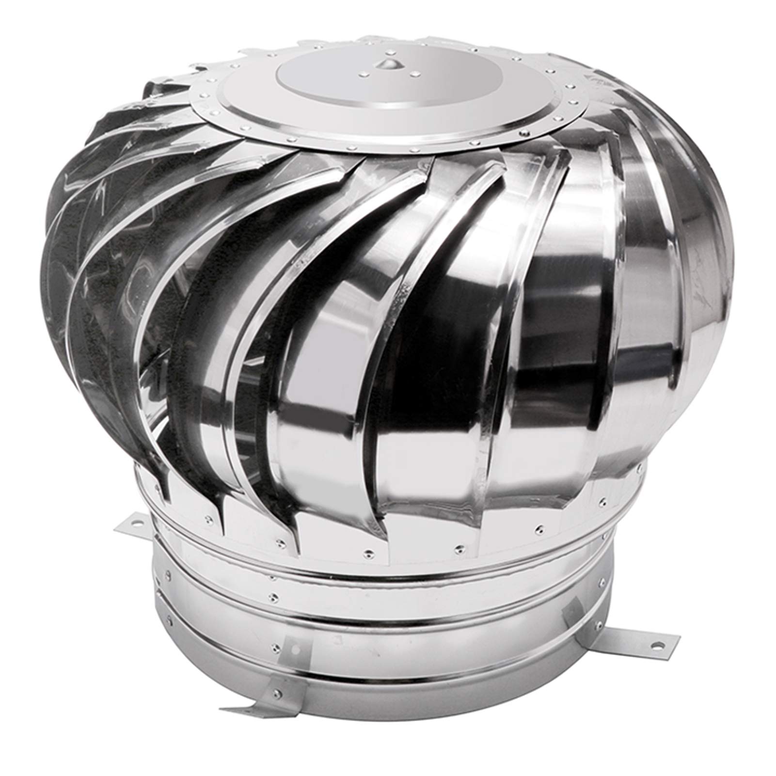 LTLCBB 150mm Stainless Steel 304 Rotating Chimney Cowl Cap - Anti-Downdraught Spinner for Most Standard Chimney Pots - Rotary Turbine Ventilator for Improved Airflow & Smoke Extraction - Perfect for Homes, Fireplaces & Outdoor Heating Systems