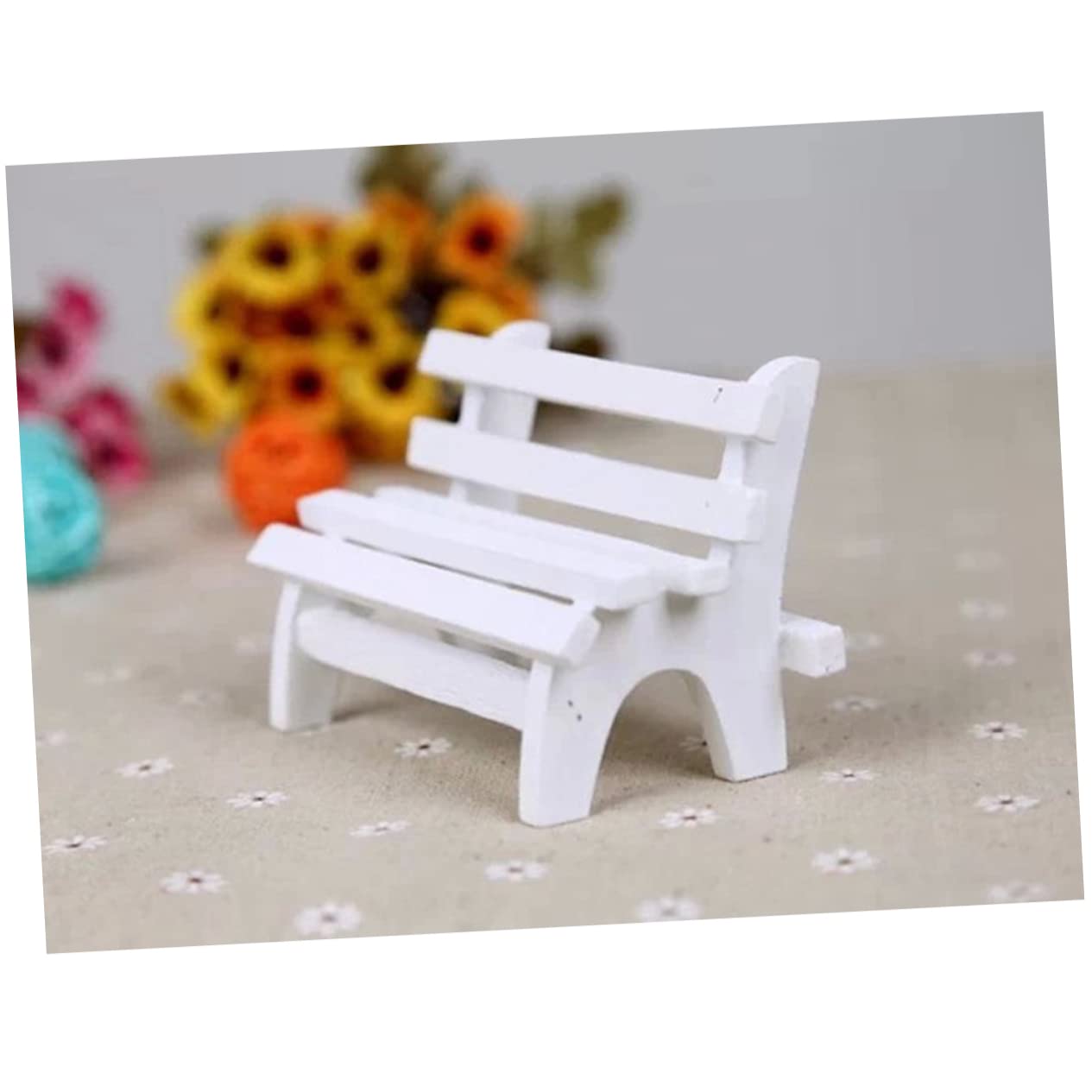 YARNOW Miniature Wooden Garden Bench - Decorative Porch Chair Figurine for Dollhouse, Fairy Garden & Home Decor | Perfect for DIY Crafts, Fairy Gardens & Tabletop Displays