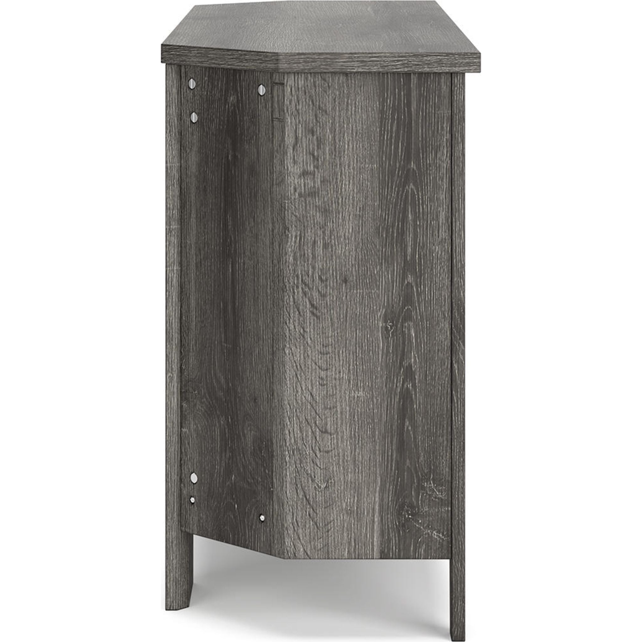 Arlenbry Corner TV Stand in Gray - Modern Space-Saving Entertainment Center for Living Room & Bedroom