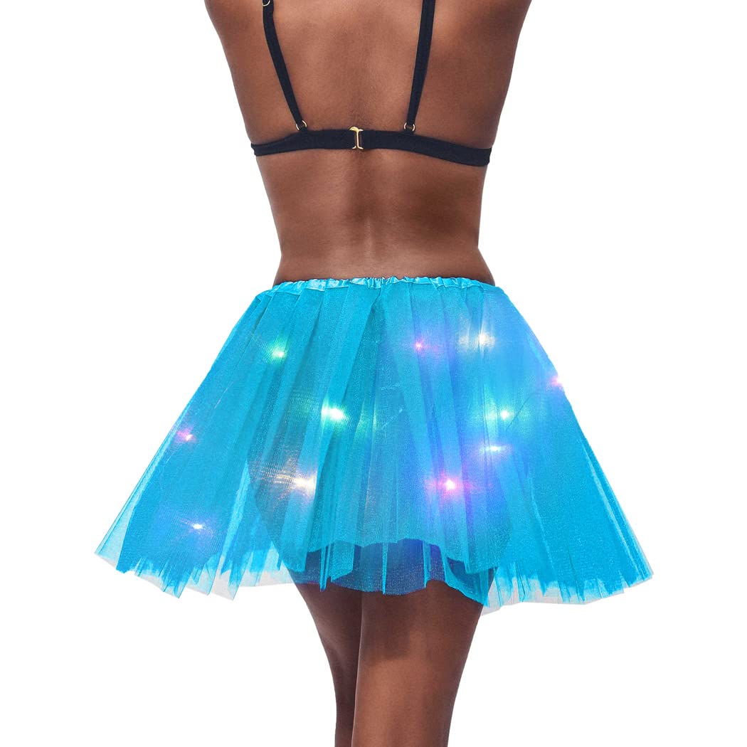 TWINKLEDE LED Light Up Tutu Skirt - Sparkly Tulle Dance Skirt for Women | Ballet, Party, Rave Costume | Perfect for Dance Performances, Halloween & Festive Celebrations