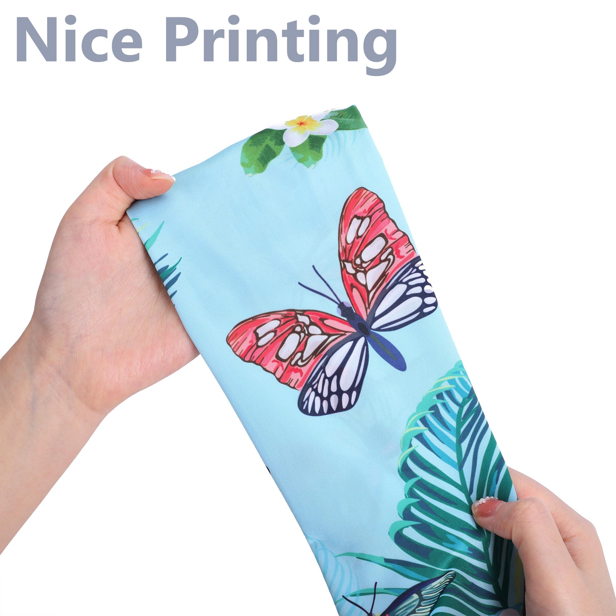 DECOHS Butterfly Gardening Sleeves with Thumb Hole - UV Protection Arm Sleeves for Flower Farmers, Gardeners & Outdoor Work - Breathable Sun Protection for Gardening, Farming & Outdoor Activities