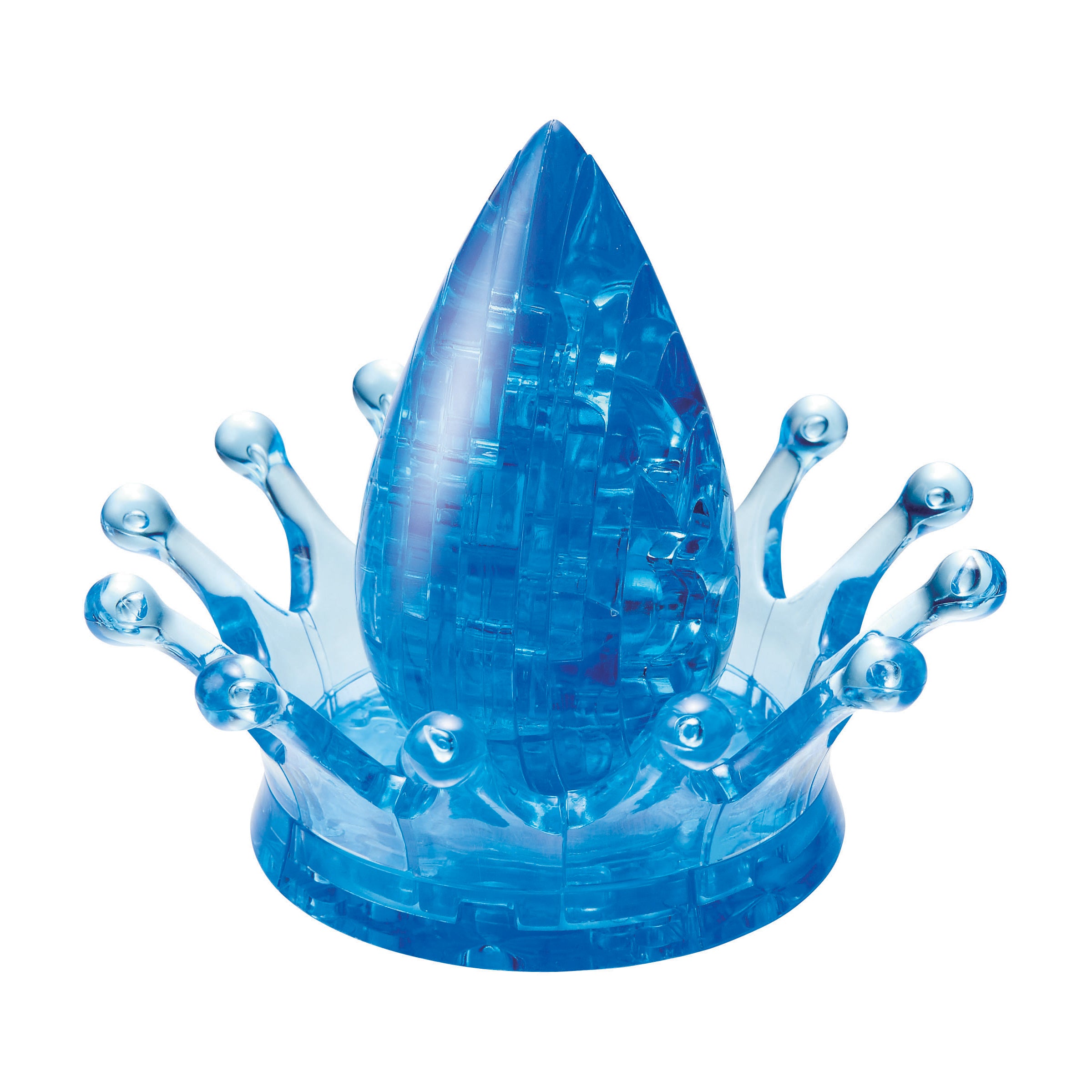 Aqua Gleam 3D Crystal Puzzle - Water Crown 42 Piece Brain Teaser for Adults & Teens | Fun DIY Home Decor & Gift Idea for Puzzle Lovers
