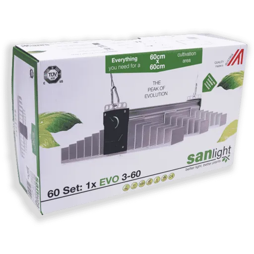 SanLight Evo 190W LED Grow Light Kit - Full Spectrum for Indoor Plants - 60x60cm Coverage - Perfect for Hydroponics, Greenhouses & Home Gardening