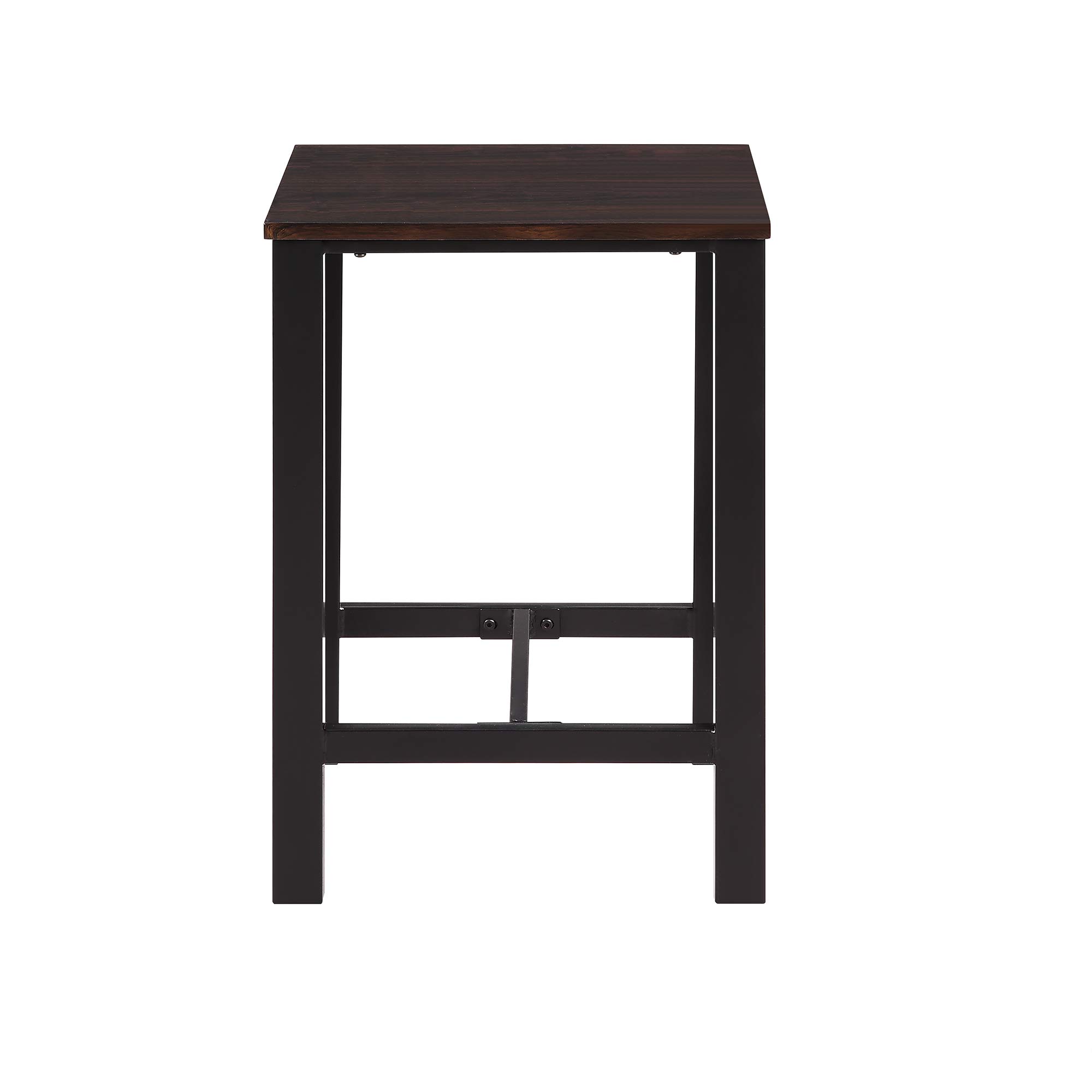 5-Piece Quartz Dining Table Set with Chairs - Modern Espresso Bar Height Table for Breakfast Nook, Kitchen, Mini Bar & Patio - Perfect for Small Space Dining & Entertaining