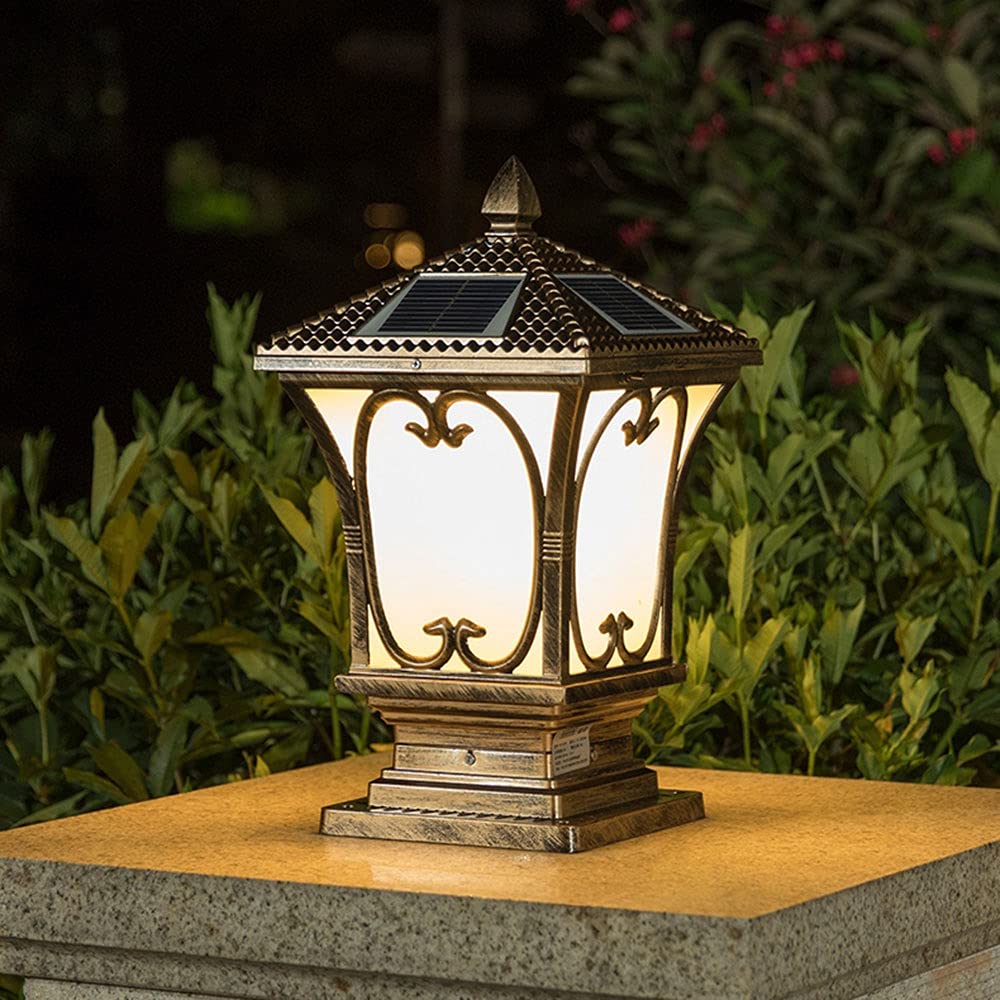 Solar LED Post Cap Lights - Waterproof Outdoor Pillar Lights for Patio, Deck, Fence & Lawn - Modern Solar-Powered Street Lamp for Wooden Posts (Perfect for Garden Pathways, Driveways & Backyard Lighting)
