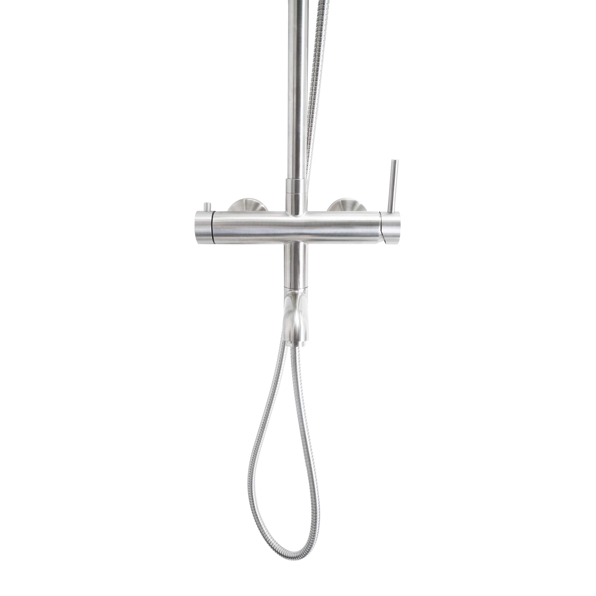 Boann Spa 304 Stainless Steel Shower System with Adjustable Rainfall Showerhead & Handheld Shower - Complete Bathroom Set with Tub Spout for Luxurious Spa Experience at Home