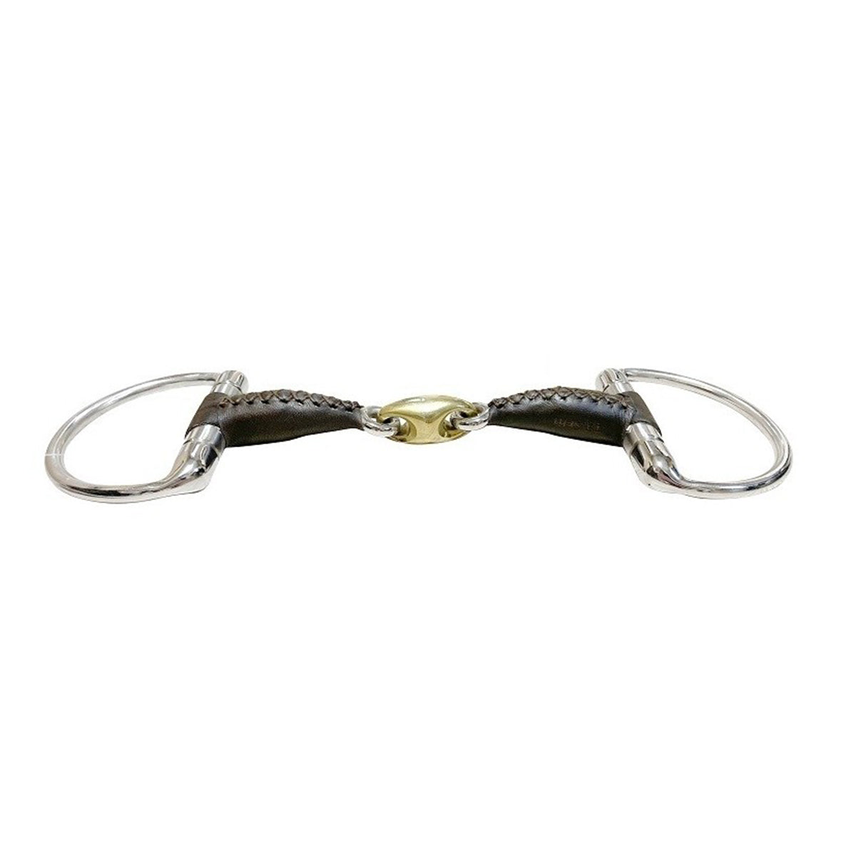 Jump'in Leather Covered Eggbutt Bit - English Horse Riding Snaffle Bit for Dressage & Training - Comfortable Equestrian Equipment for Show Jumping & Trail Riding