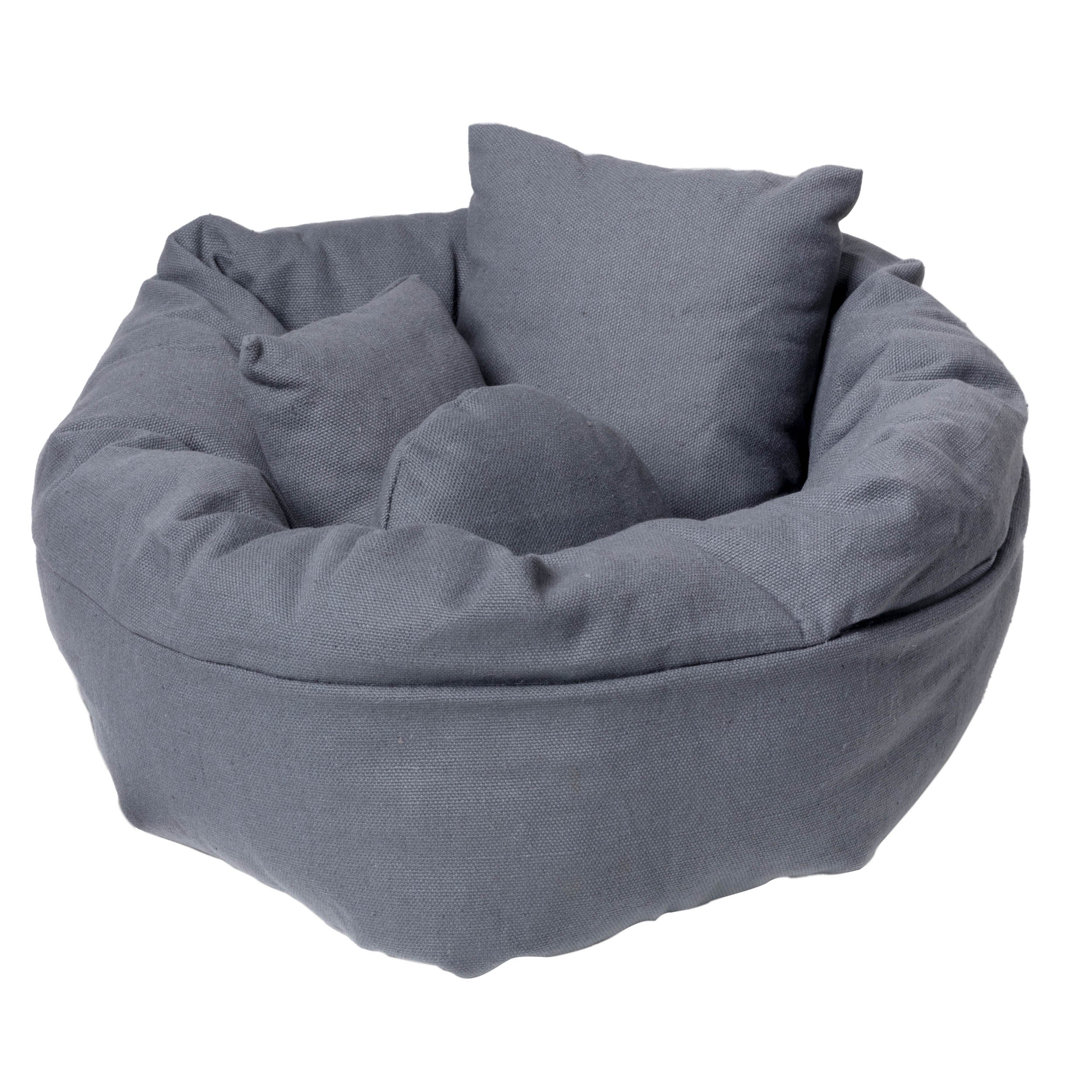 4-Piece Donut Baby Posing Pillow Set - Soft Newborn Photography Props for Infants (Grey) | Perfect for Newborn Photo Shoots, Baby Showers & Nursery Decor