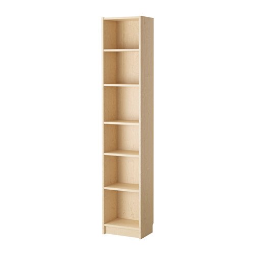 IKEA Billy Bookcase - White Stained Birch Veneer Bookshelf for Home, Office & Library | Stylish Storage Solution for Books, Decor & Organizing Spaces