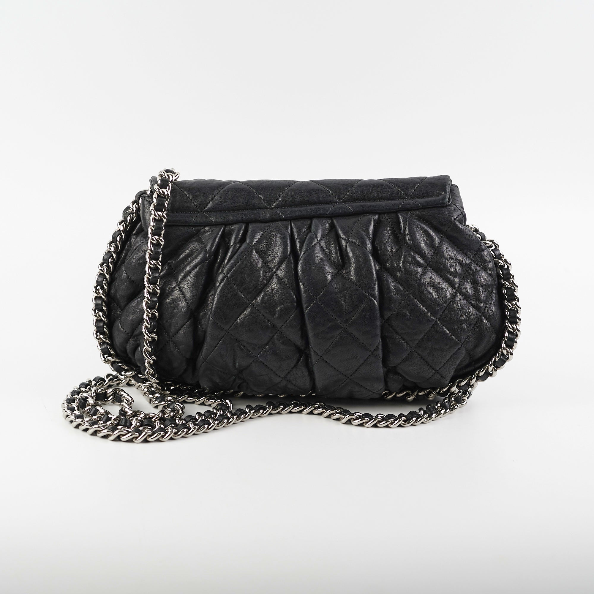 Chanel Black Matelasse Chain Shoulder Bag - Luxury Quilted Leather Crossbody Purse for Women | Perfect for Evening Parties, Date Nights & Special Occasions