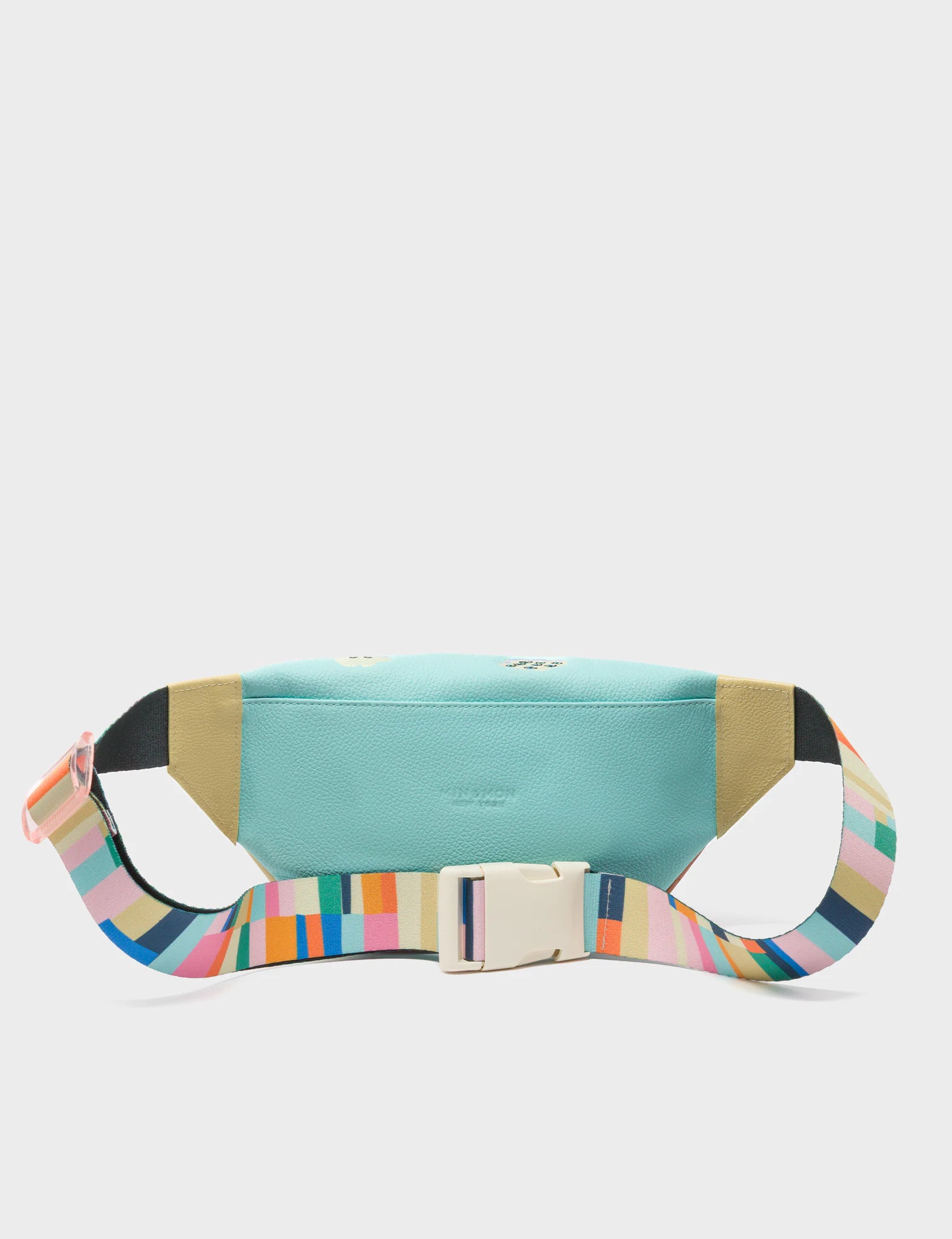 Harold Fanny Pack Cocoon Leather Bag with Happy Clouds Embroidery - Stylish Waist Pack for Travel, Hiking & Everyday Use