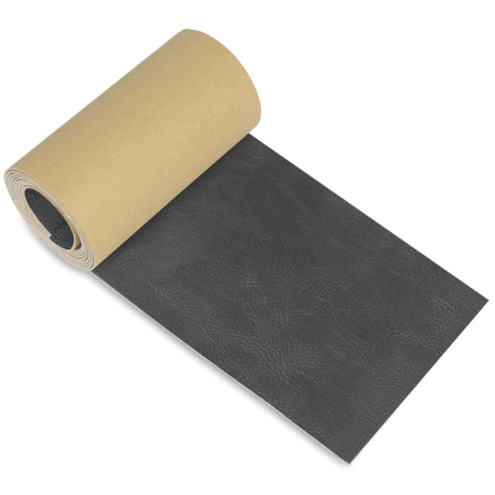 Leather Repair Patch Kit 4x50 Inches - 6 Sizes & 75 Colors Self-Adhesive Vinyl Tape for Furniture, Car Seats, Bags, Jackets (Crazy Horse) - Perfect for DIY Upholstery, Sofa Restoration & Leather Accessories Repair