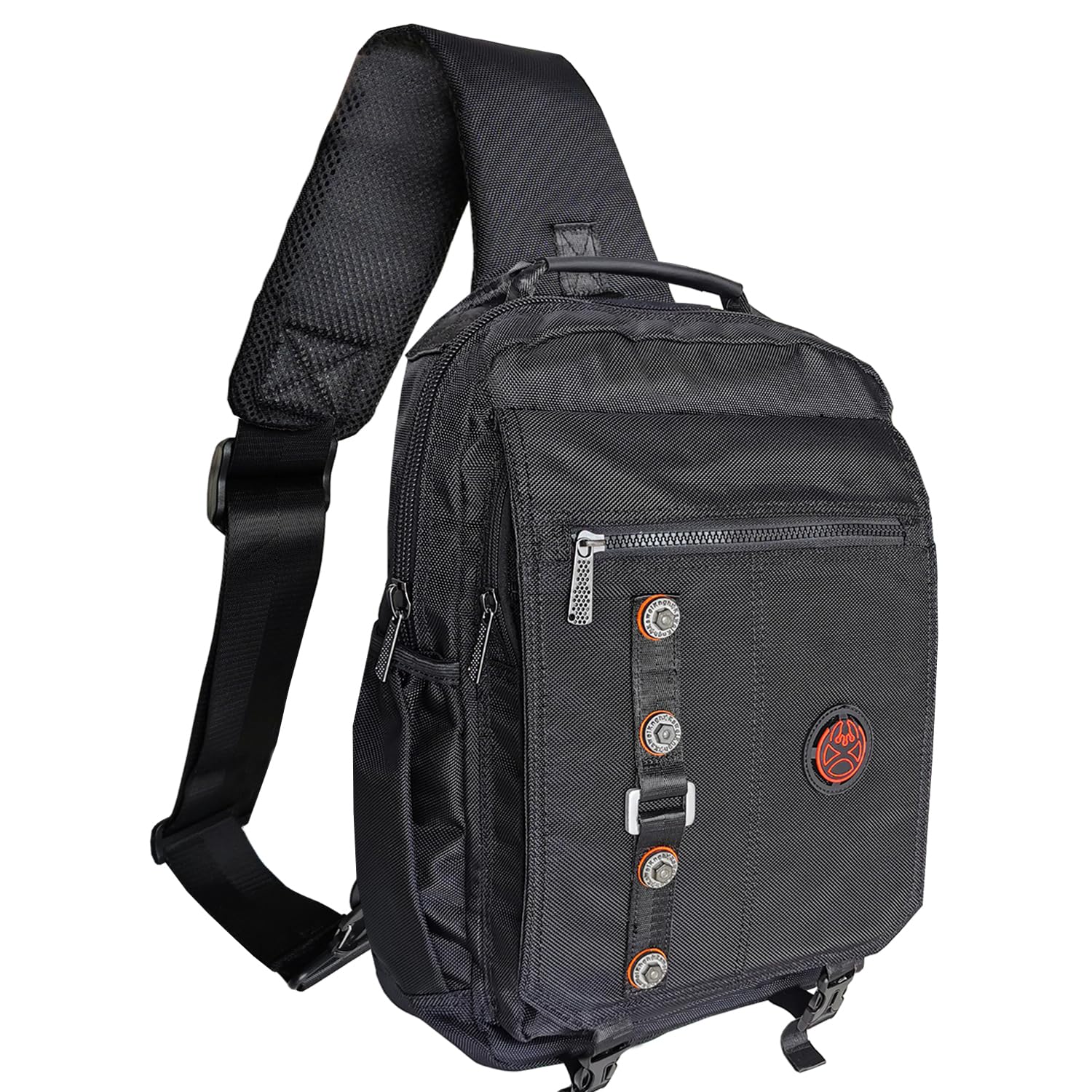 Large Sling Bag for Laptop - Crossbody Messenger Backpack with Shoulder Strap - Travel Rucksack (Black) - Perfect for Commuting, Work & Outdoor Adventures