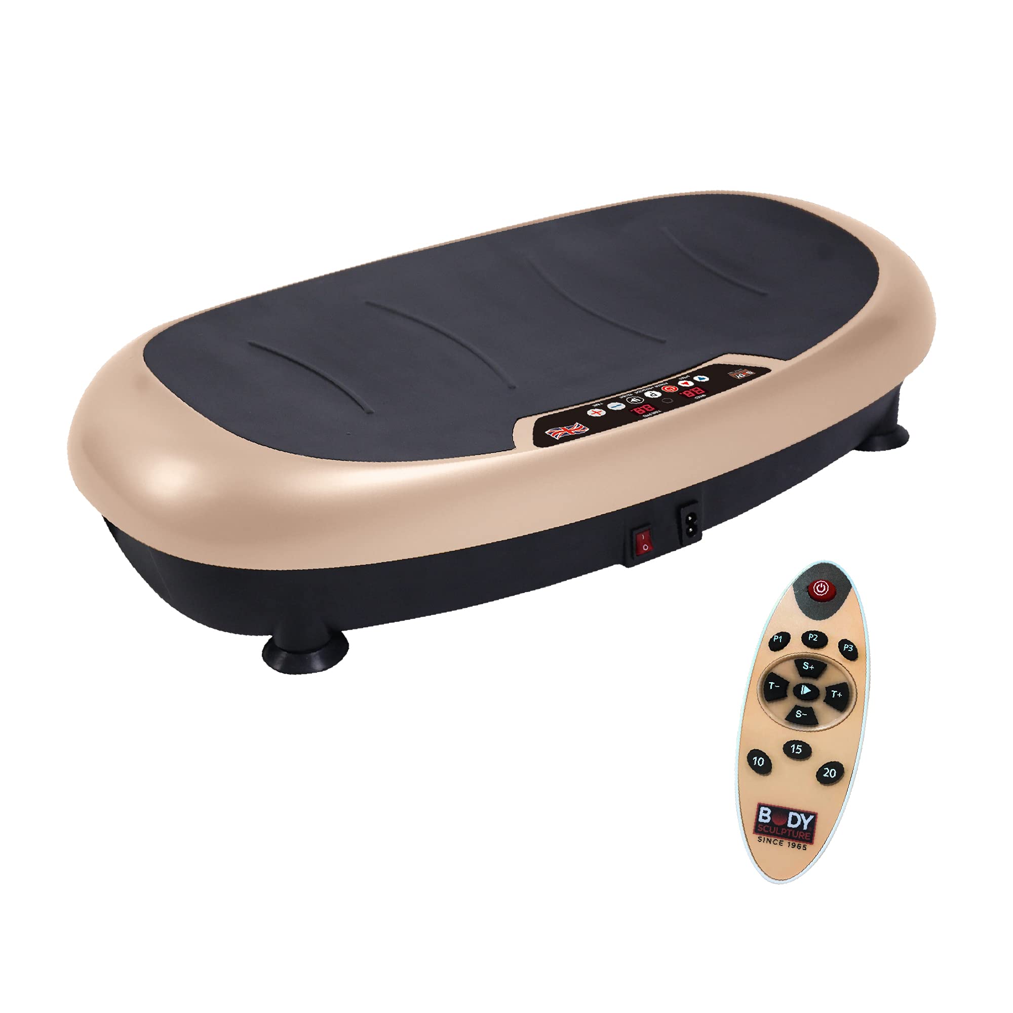 Bodysculpture Vibration Plate Machine for Full Body Workout - Compact Vibration Platform for Home Gym, Weight Loss & Muscle Toning - Perfect for Home Fitness, Physical Therapy & Cellulite Reduction