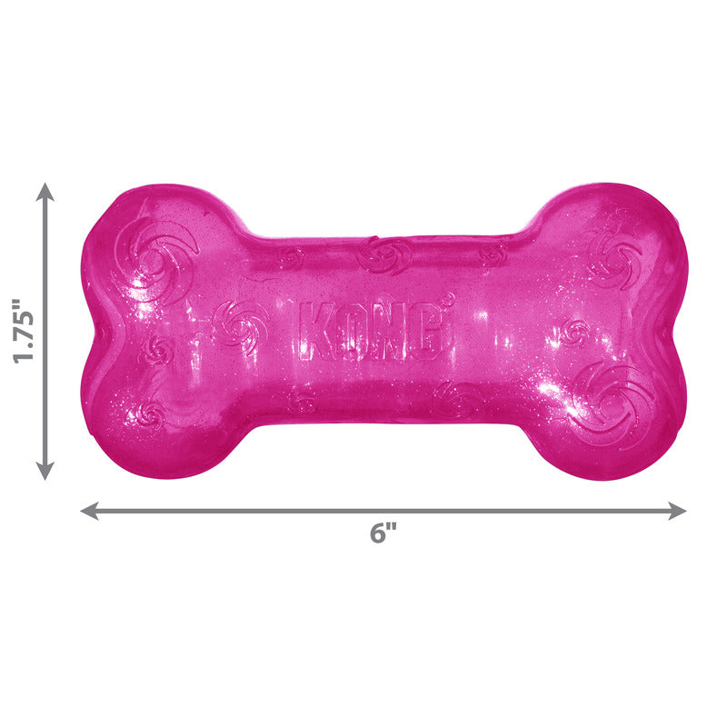 Kong Squeezz Crackle Bone - Durable Dog Chew Toy for Aggressive Chewers - Interactive Pet Toy for Boredom Relief & Dental Health - Perfect for Indoor & Outdoor Play