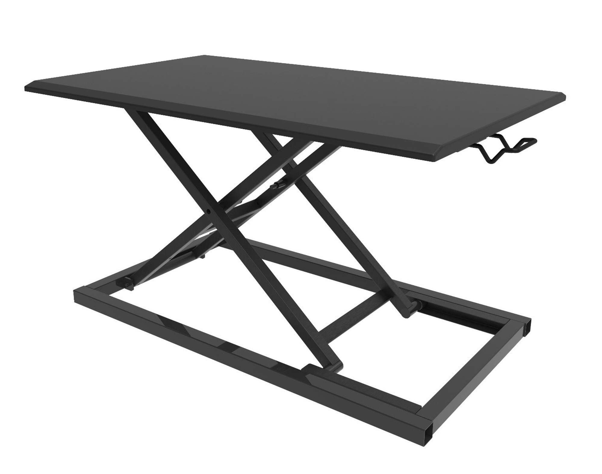 Adjustable Pneumatic Standing Desk Converter - Black for Home & Office
