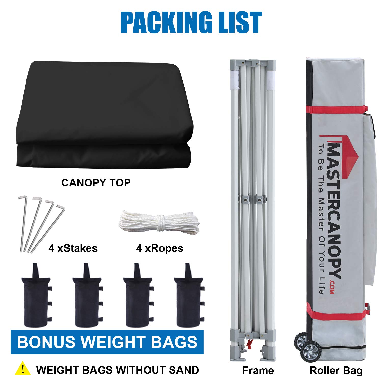 MASTERCANOPY Premium Heavy Duty 10x10 Commercial Pop Up Canopy Tent - Waterproof & UV Protection Instant Shelter for Outdoor Events, Farmers Markets, Camping & Backyard Parties (Black)