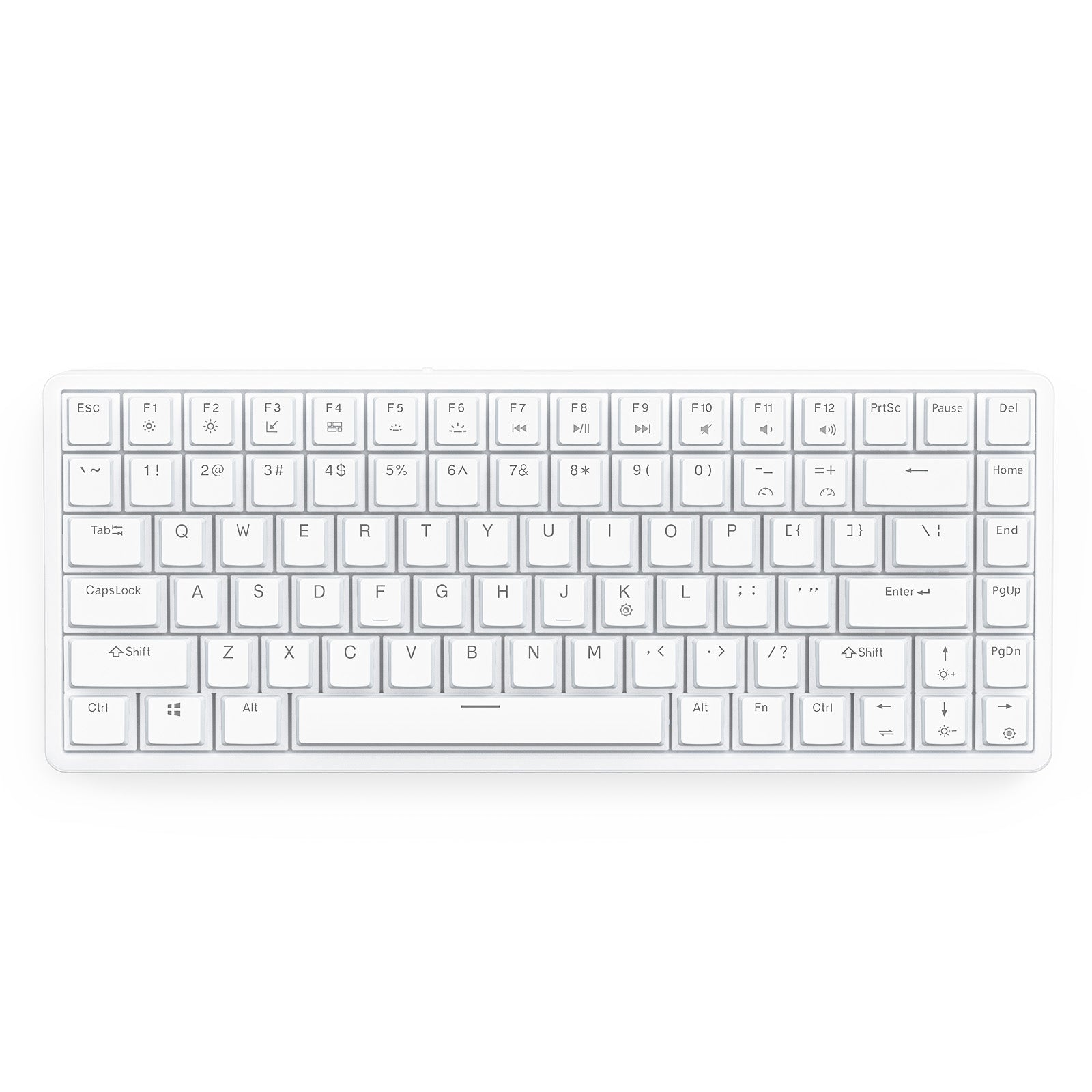 ONIKUMA G30 Wired Mechanical Gaming Keyboard - 84 Keys, RGB Backlit, USB Interface, White | Perfect for PC Gaming, Typing & Office Work