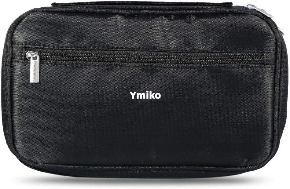 Waterproof Cosmetic Makeup Brush Bag - Travel Toiletry Organizer with Zipper, Black Storage Case for Brushes & Beauty Tools | Perfect for Travel, Gym, and Daily Use
