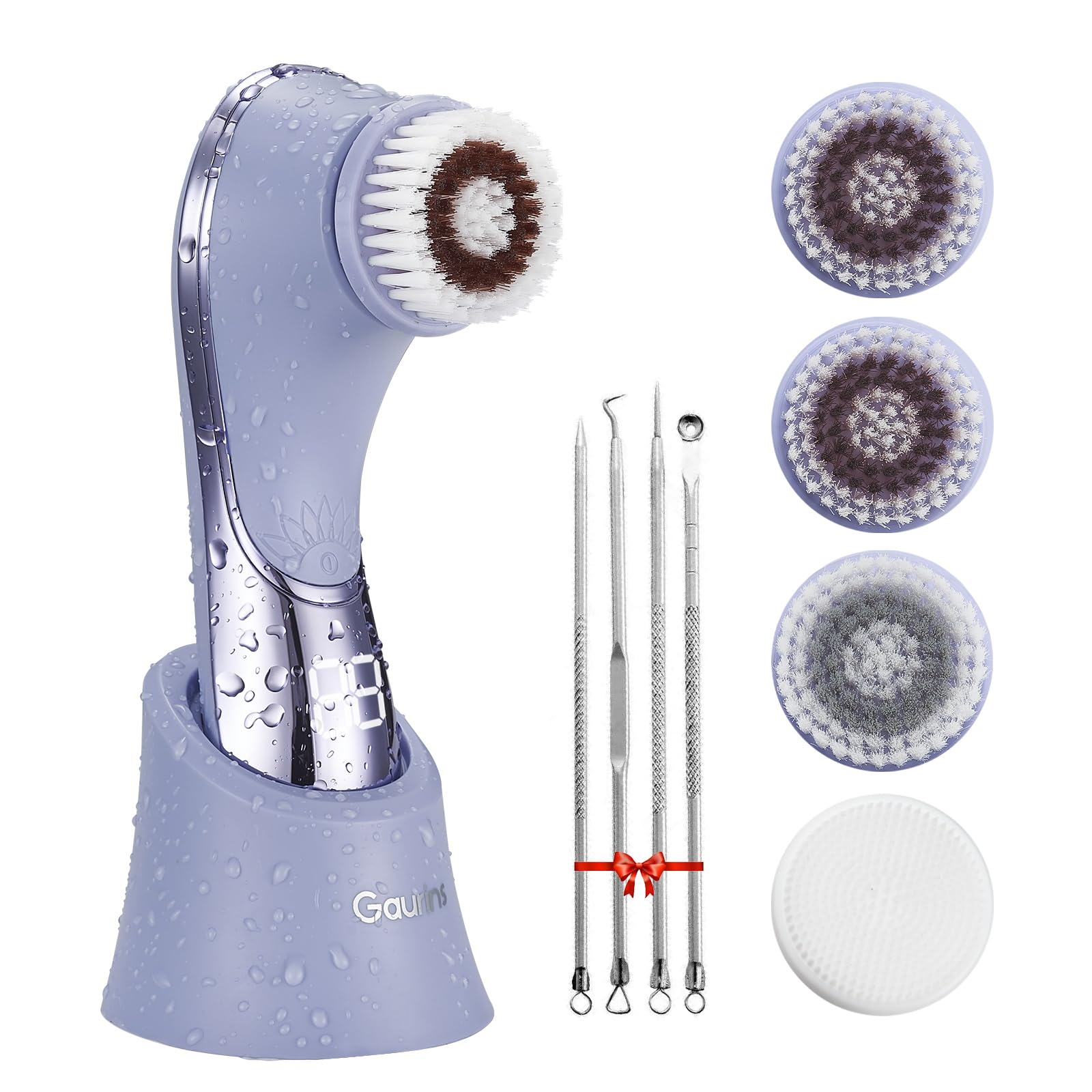Rechargeable Electric Facial Cleansing Brush - IPX7 Waterproof Spin Scrubber for Exfoliating, Blackhead Removal & Deep Cleansing | Perfect for Daily Skincare Routine, Spa-Like Massage & Travel-Friendly Beauty Device