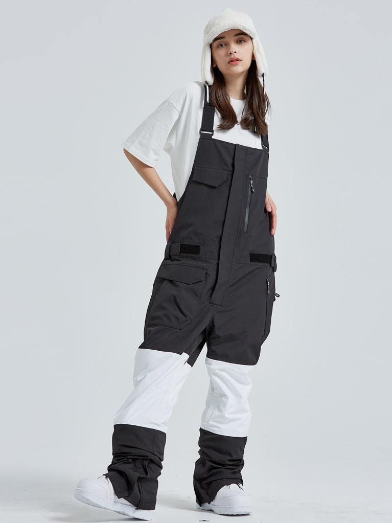 GS SNOWING Women's Waterproof Windproof Insulated Snow Bibs - Winter Ski Pants with Ripstop Fabric for Snowboarding & Outdoor Activities | Perfect for Skiing, Snowboarding & Cold Weather Adventures