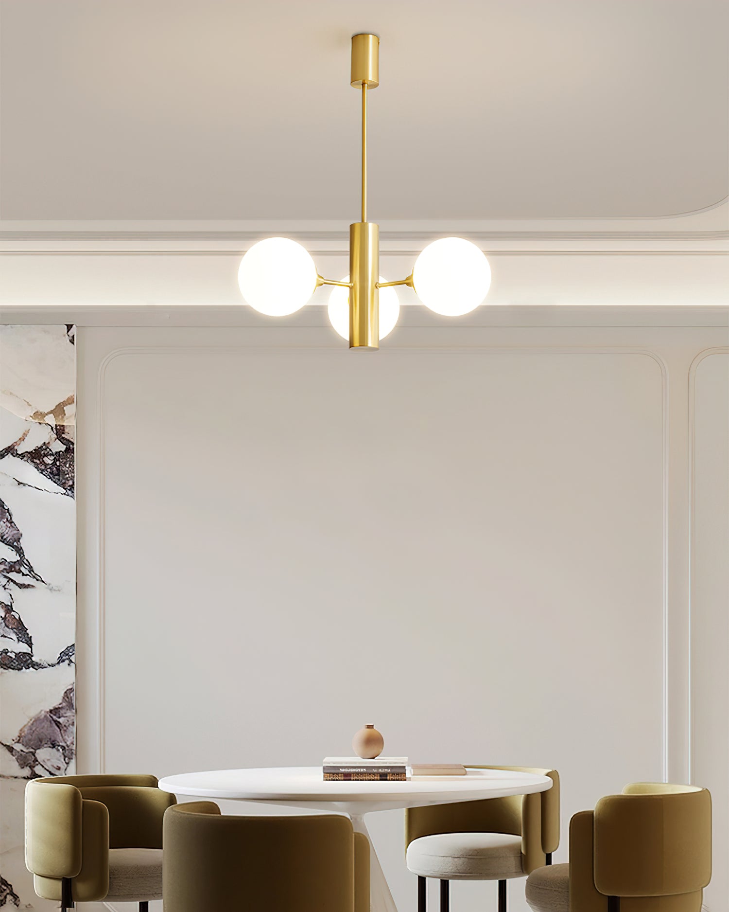 Stylish Bean Ball Chandelier - Modern Pendant Lighting Fixture for Dining Room, Bedroom & Living Room Decor