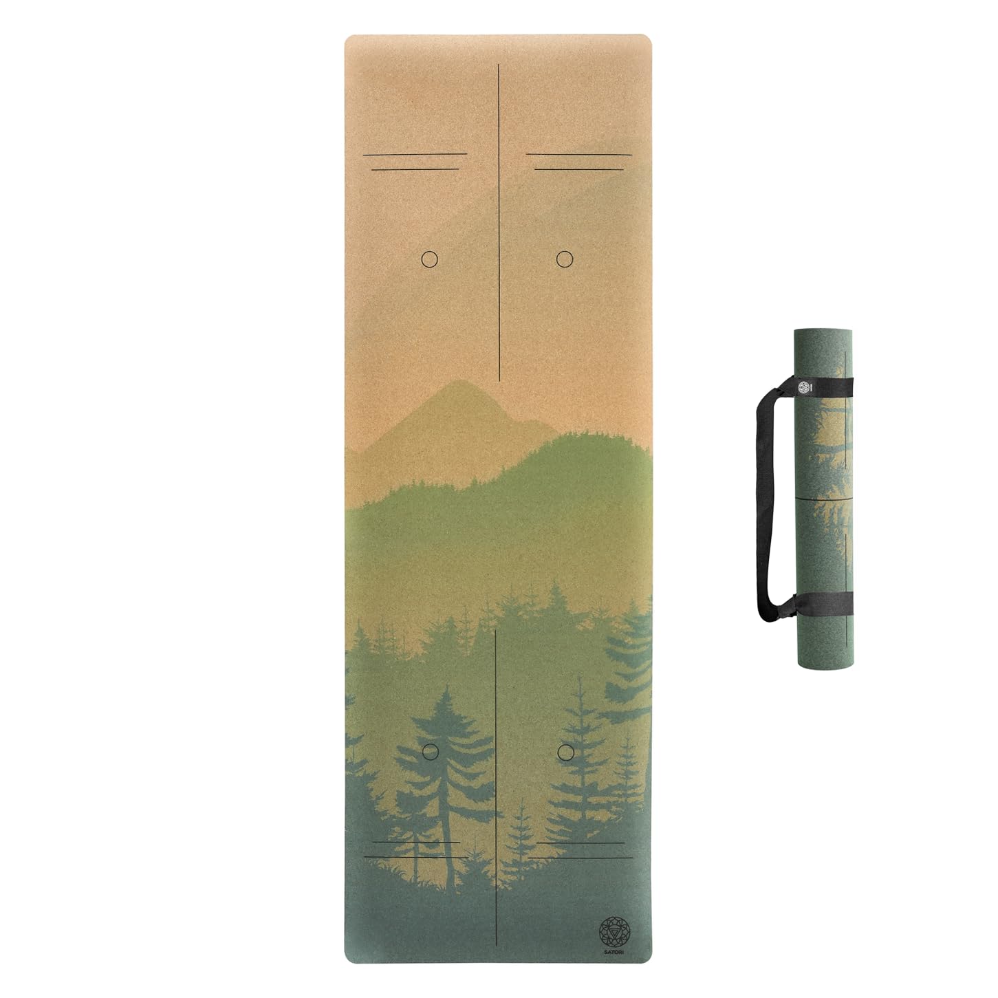 Premium Cork Yoga Mat with Natural Rubber Base - Extra Large, Thick & Supportive - Non-Slip, Non-Toxic & Sweat-Resistant - Eco-Friendly Exercise Mat for Home, Studio & Outdoor Yoga Practice