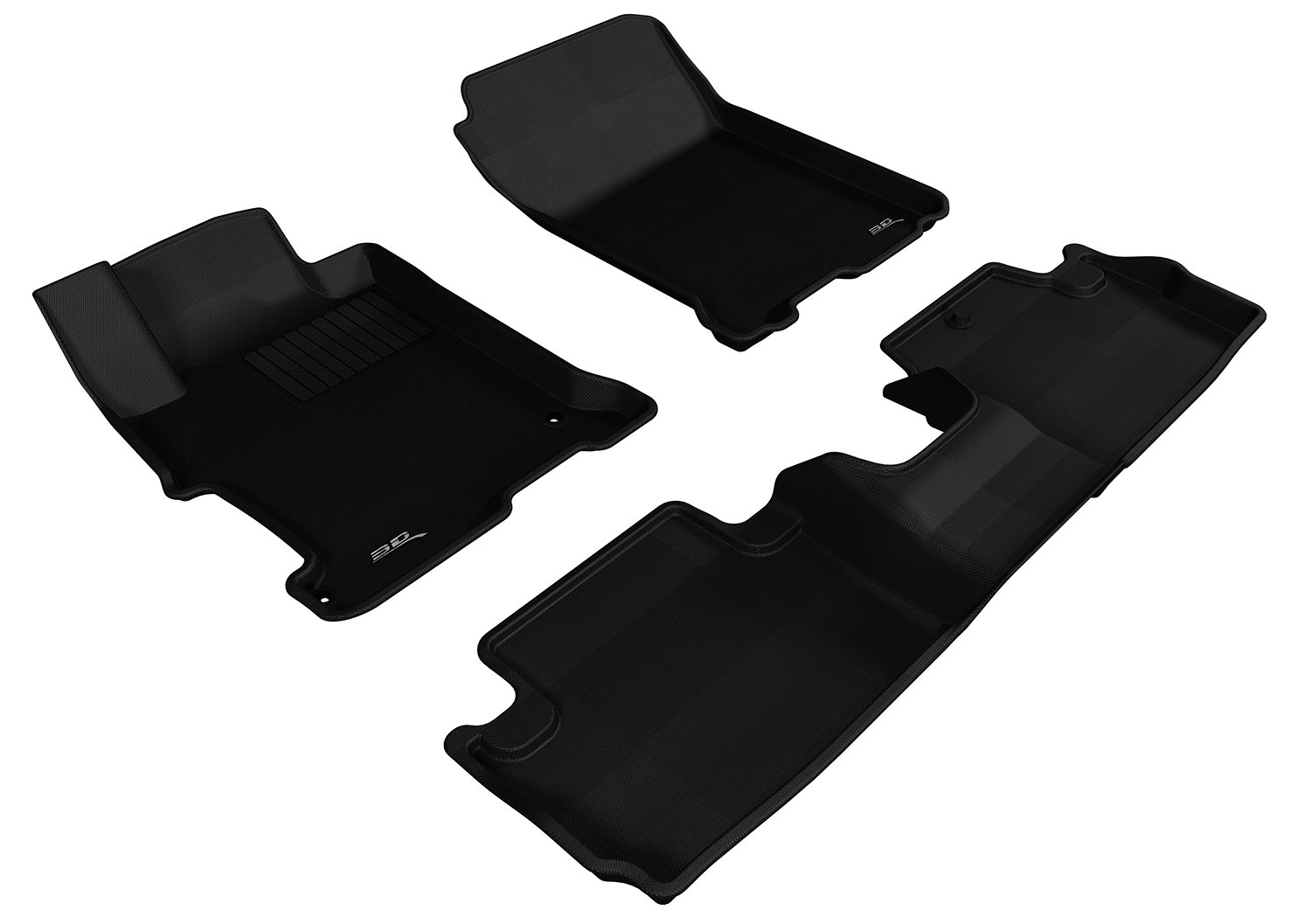 3D MAXpider Kagu All-Weather Custom Fit Floor Mats for 2013-2017 Honda Accord Coupe | Black | R1 R2 | Waterproof & Durable Car Floor Liners for Protection Against Mud, Snow & Spills