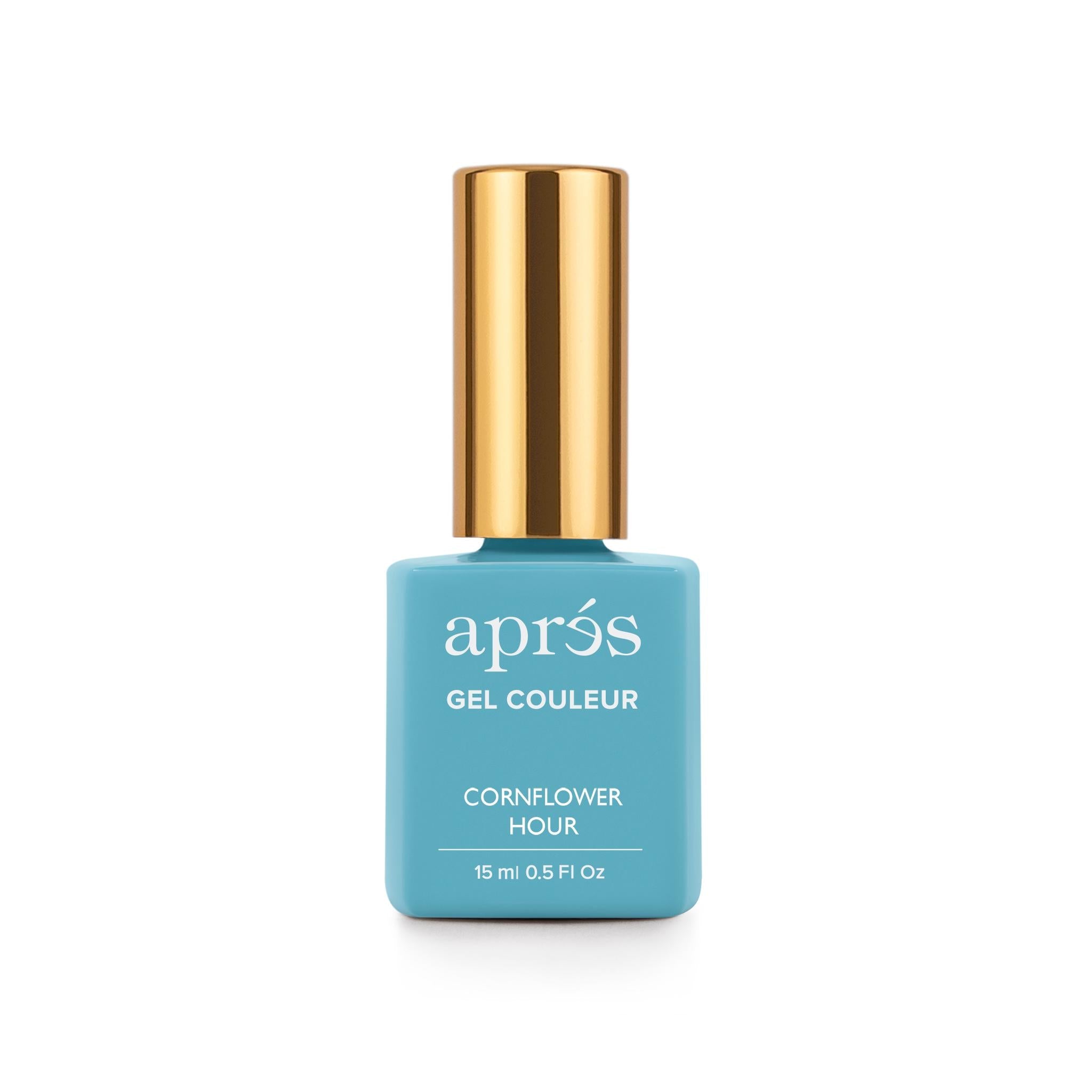 Apres Gel Polish - Cornflower Hour Blue Nail Polish - Long Lasting Gel Nail Color for Manicures & Pedicures - Perfect for Salon, Home DIY & Special Occasions
