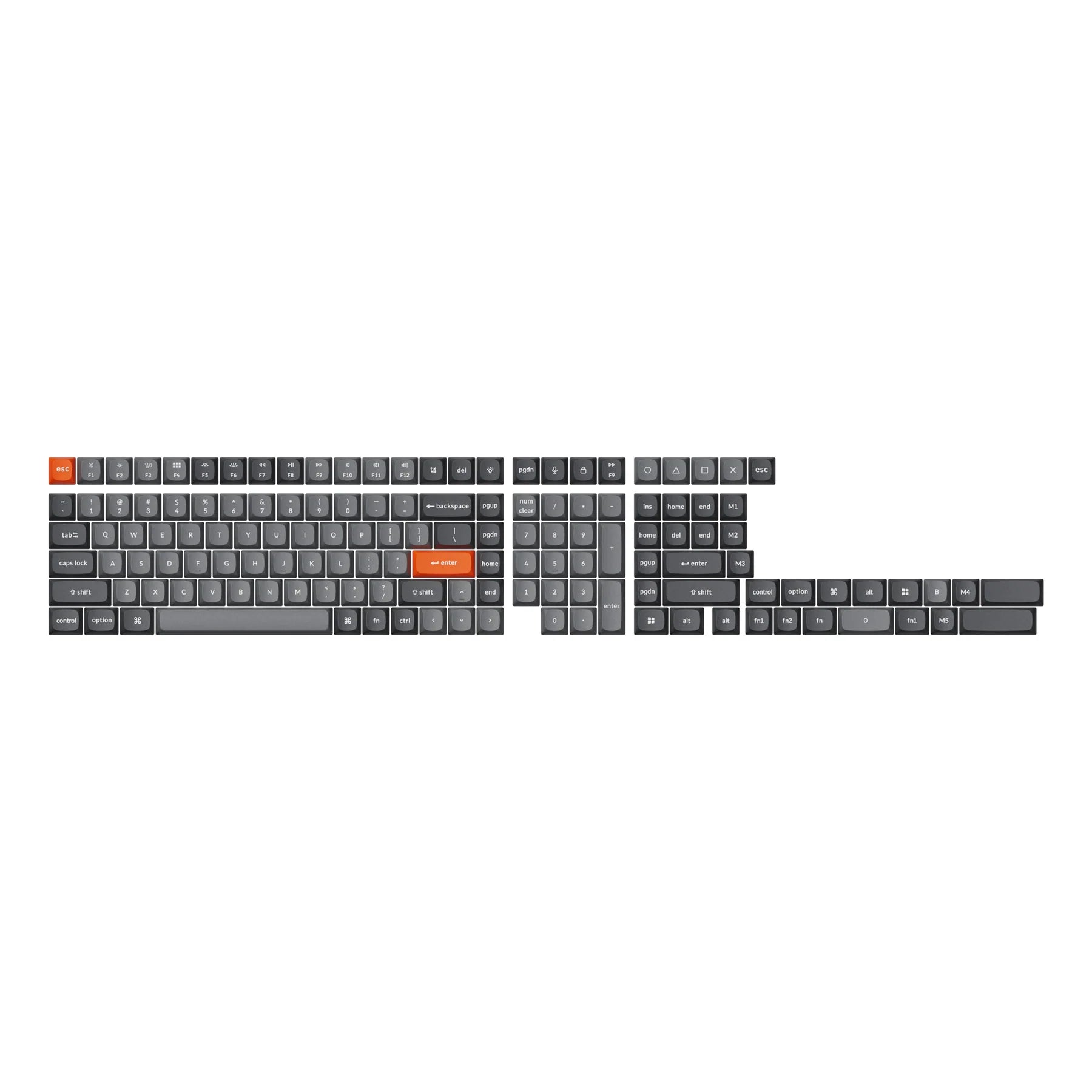 Double Shot PBT OSA Full Set Keycap Set - Durable & Customizable Mechanical Keyboard Keycaps for Gaming & Typing