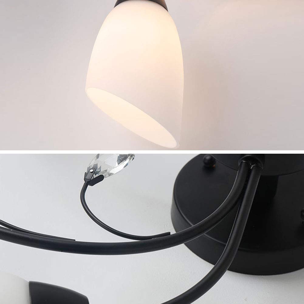 Rustic Style LED Flush Mount Ceiling Light Fixture - Modern Farmhouse Lighting for Living Room, Bedroom & Dining Room - 110V Black - Perfect for Home Decor, Apartment & Office Lighting