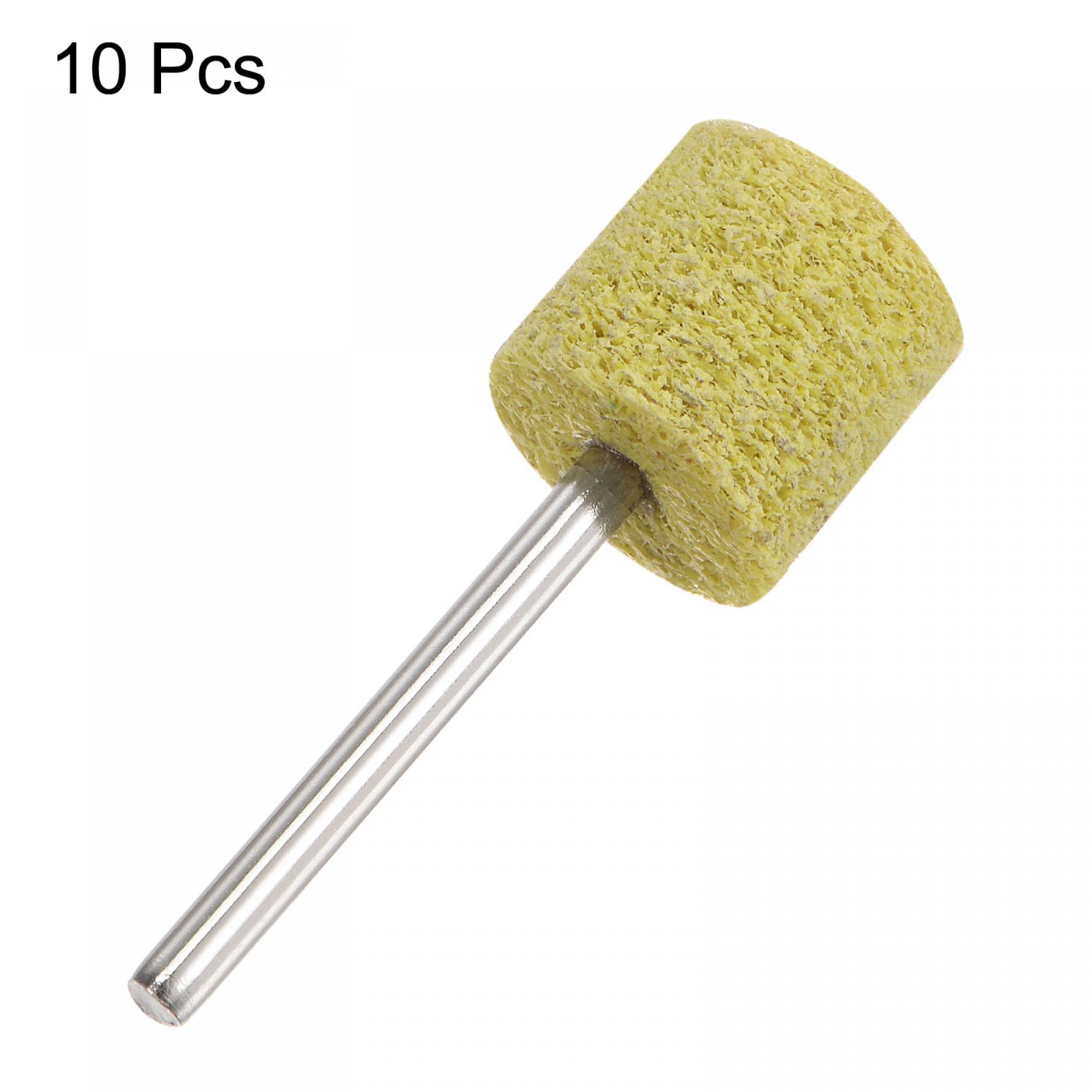 10 Pcs Nylon Fiber Mounted Point Grinding Heads - 2000 Grits 14mm Dia Cylindrical Polishing Wheels for Rotary Tools - Perfect for Metal, Wood & Jewelry Finishing & Polishing