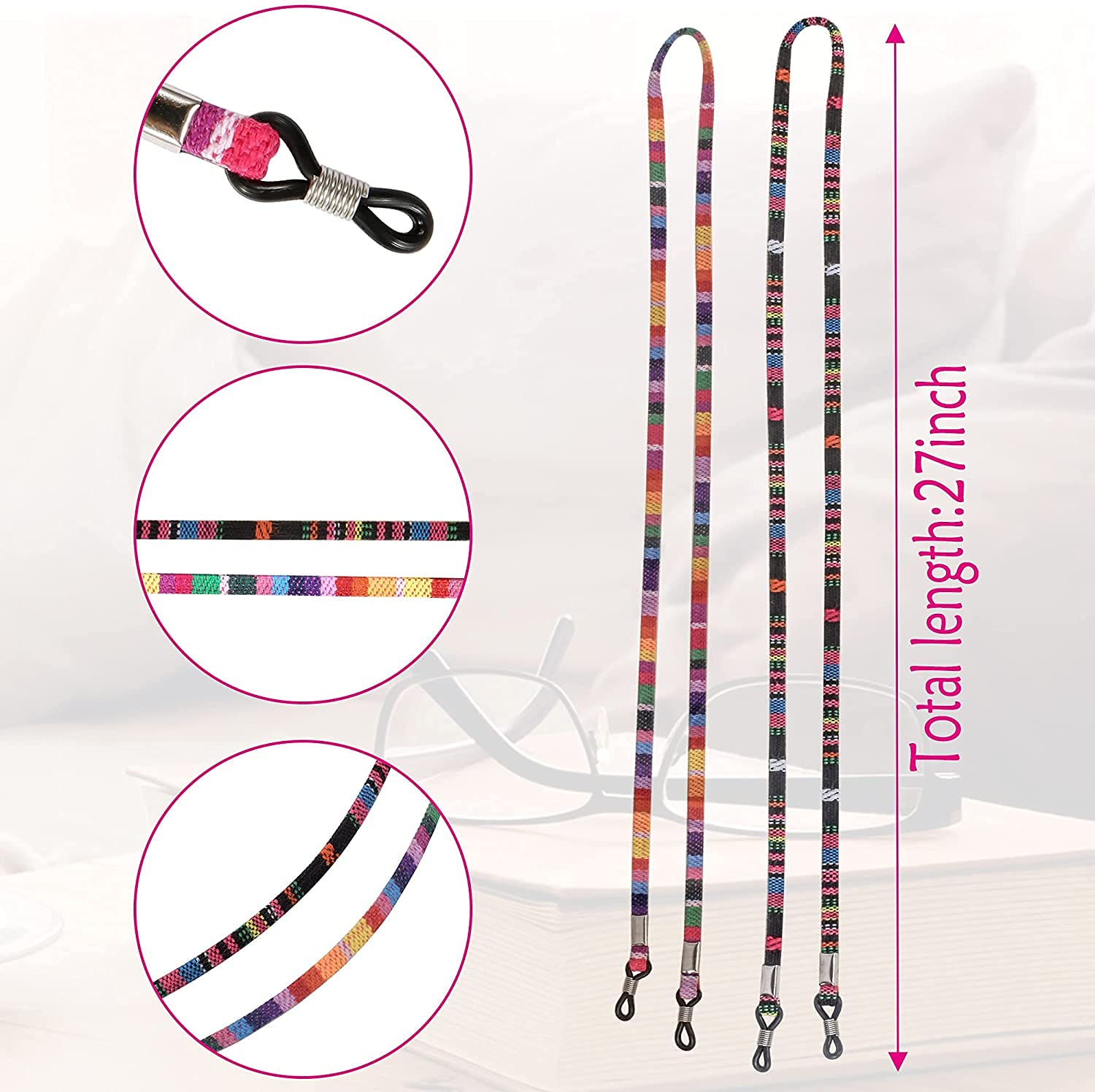 10 Pcs Colorful Eyewear Straps - Unisex Sunglass Lanyards for Sports & Outdoor