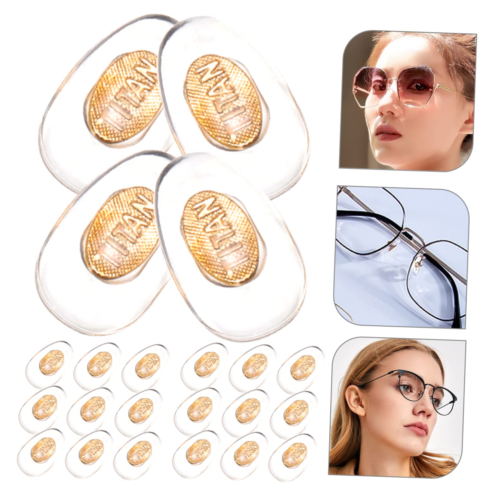 HAPINARY 25 Pairs Silicone Nose Pads for Glasses - Soft Replacement Nose Pads for Eyeglasses & Sunglasses - Comfortable Anti-Slip Eyewear Accessories for All-Day Wear (Perfect for Reading, Working & Outdoor Activities)