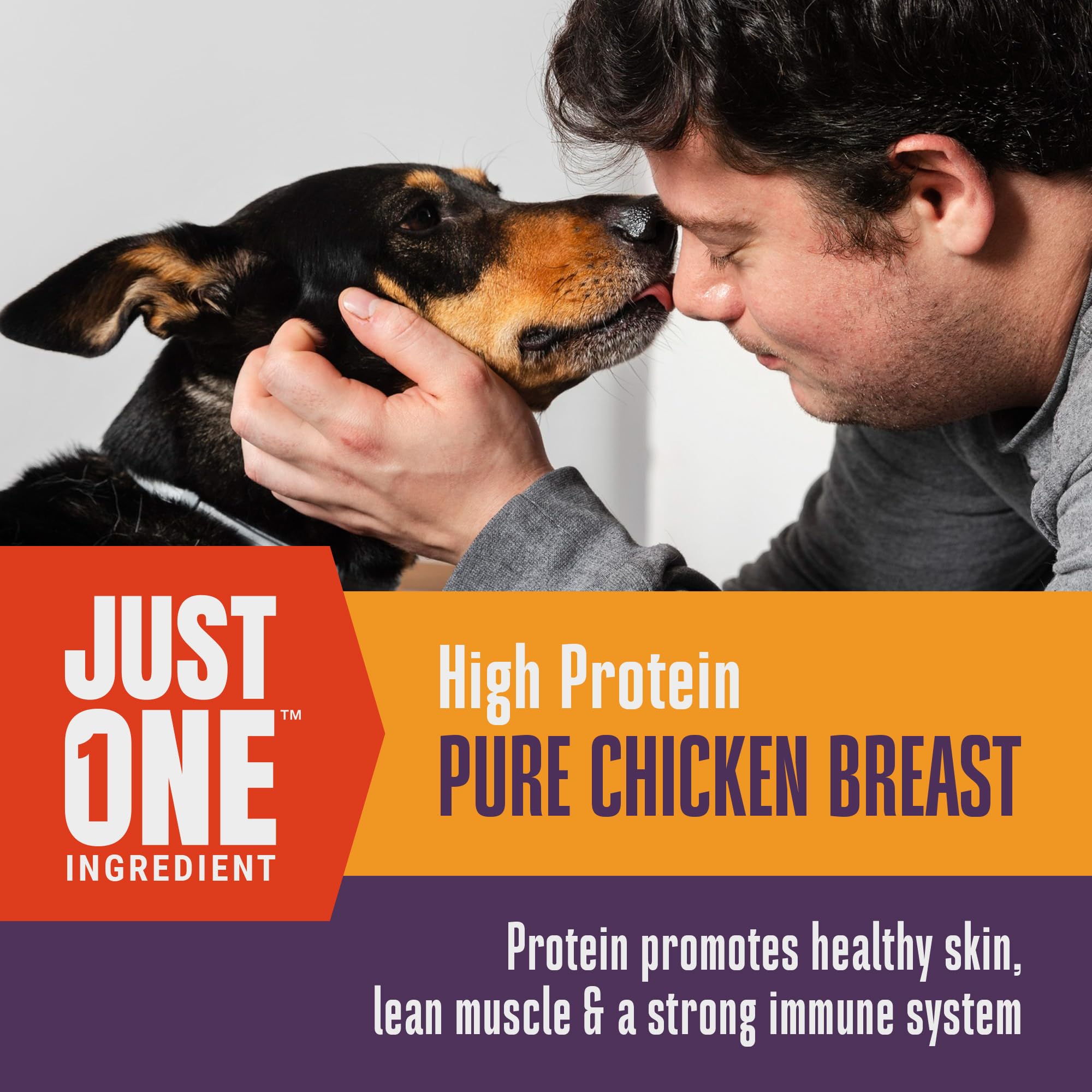 Whole Life Just One Chicken Freeze-Dried Dog Treats - Human-Grade High Protein, Grain-Free, Healthy Training Snacks & Food Toppers - Made in USA Natural Dog Food - 21oz Value Pack (4 Bags) - Perfect for Training, Rewards & Meal Toppers