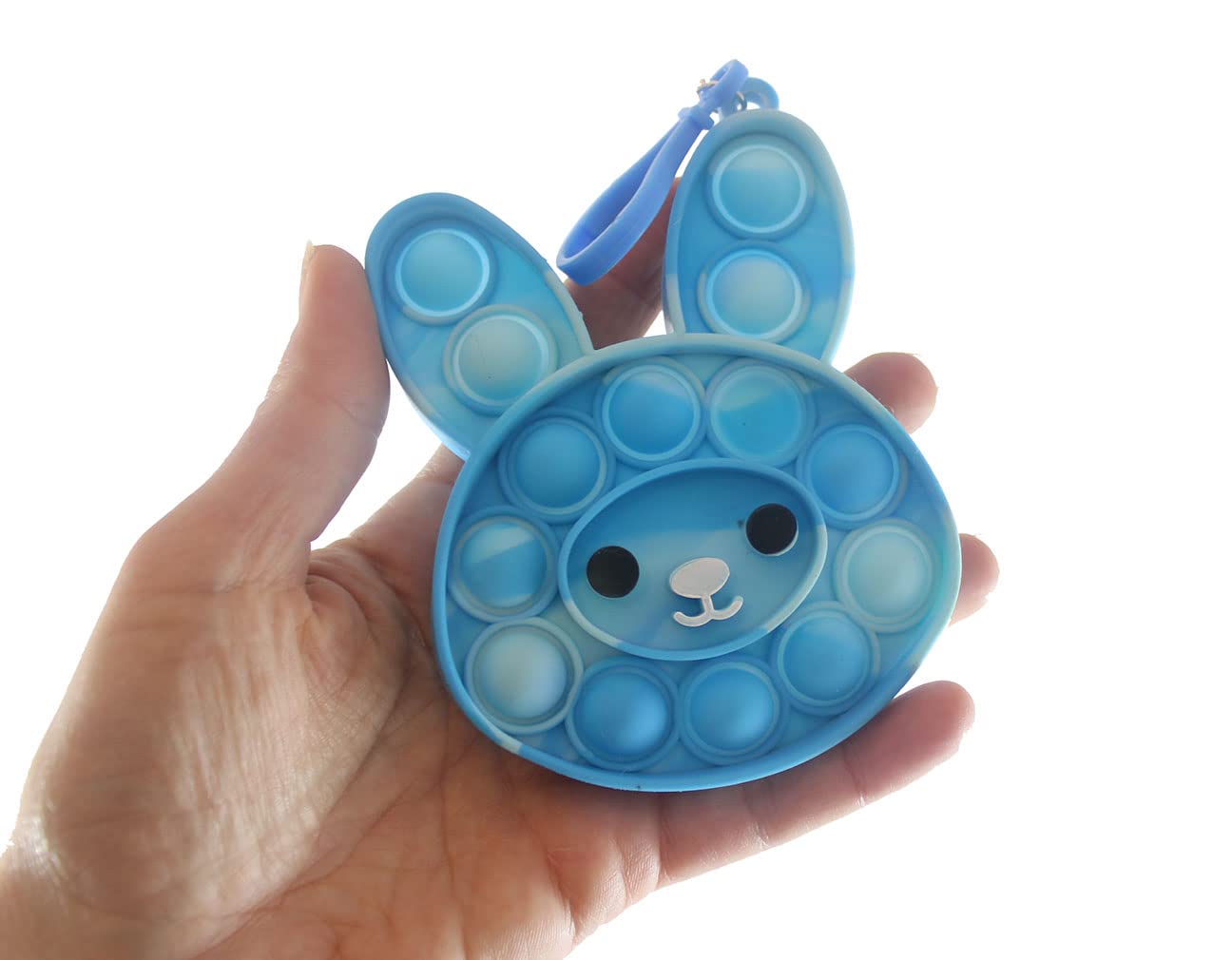 Easter Bubble Popper Toy Set of 2 - Bunny & Chick in Egg Silicone Push Poke Fidget Toy for Stress Relief - Sensory OT Toy for Kids & Adults - Perfect for Easter Basket Gifts, Classroom Rewards, and Anxiety Relief