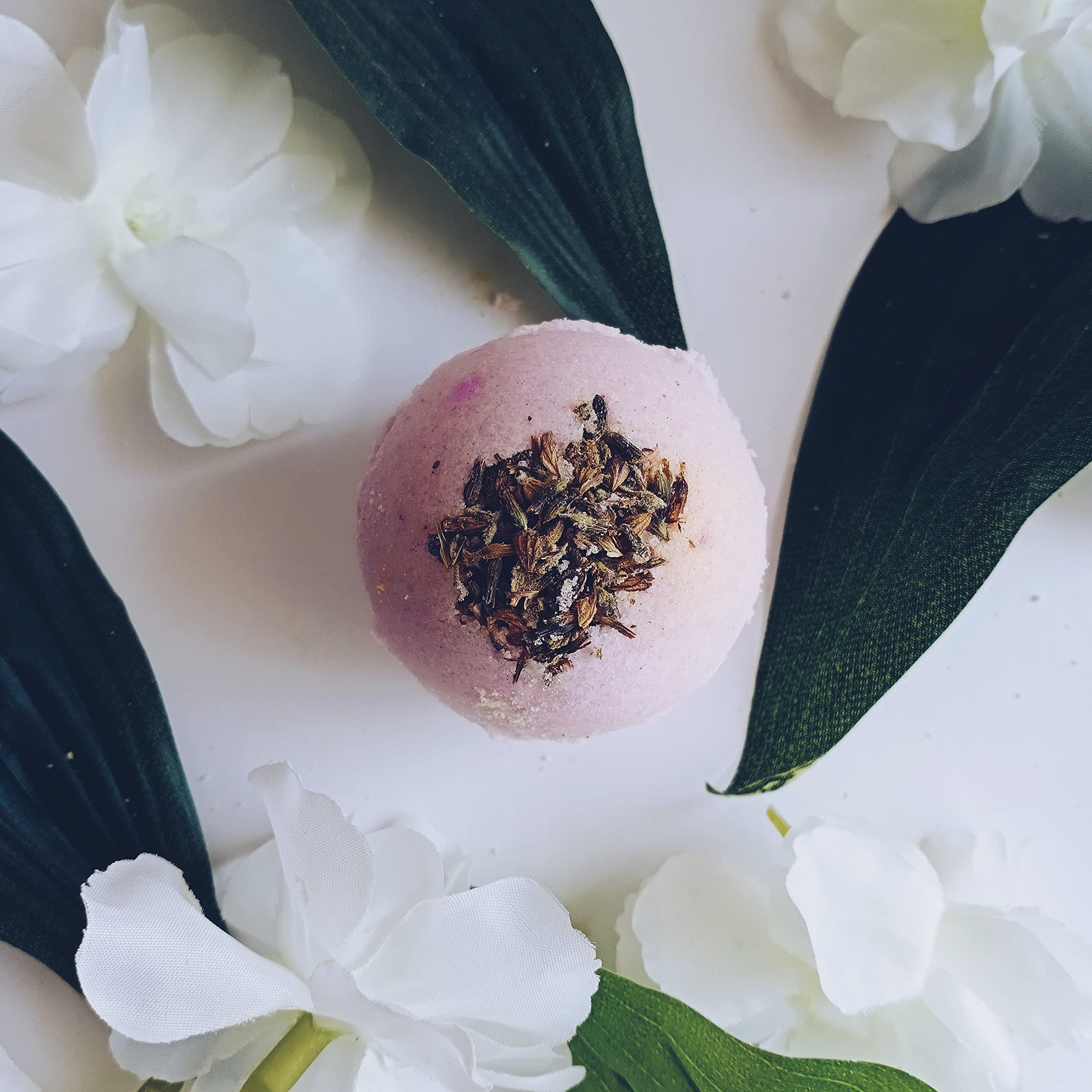 Aaranyam Luxury Bath Bomb with Rose Petals, Coffee, Calendula, Oats, Pink Salt & Lavender - Hydrating & Moisturizing for Relaxing Spa Experience (75g, Pack of 6) | Perfect for Self-Care, Gift Giving & Stress Relief