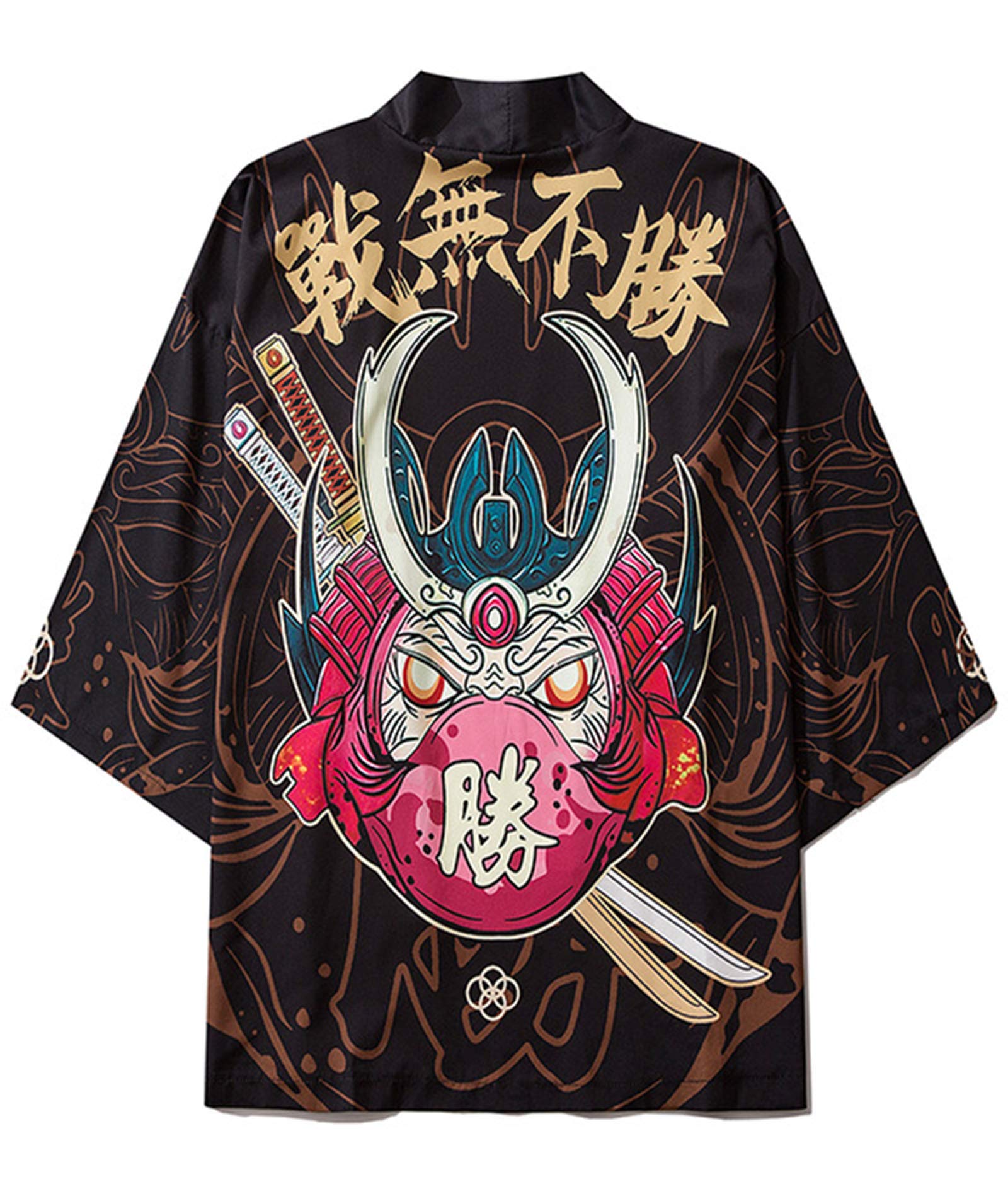 Women's Casual Kimono Cardigan - Japanese Style Lightweight Cover Up - One Size Fits US S-XL - Perfect for Beach, Yoga, and Lounge Wear