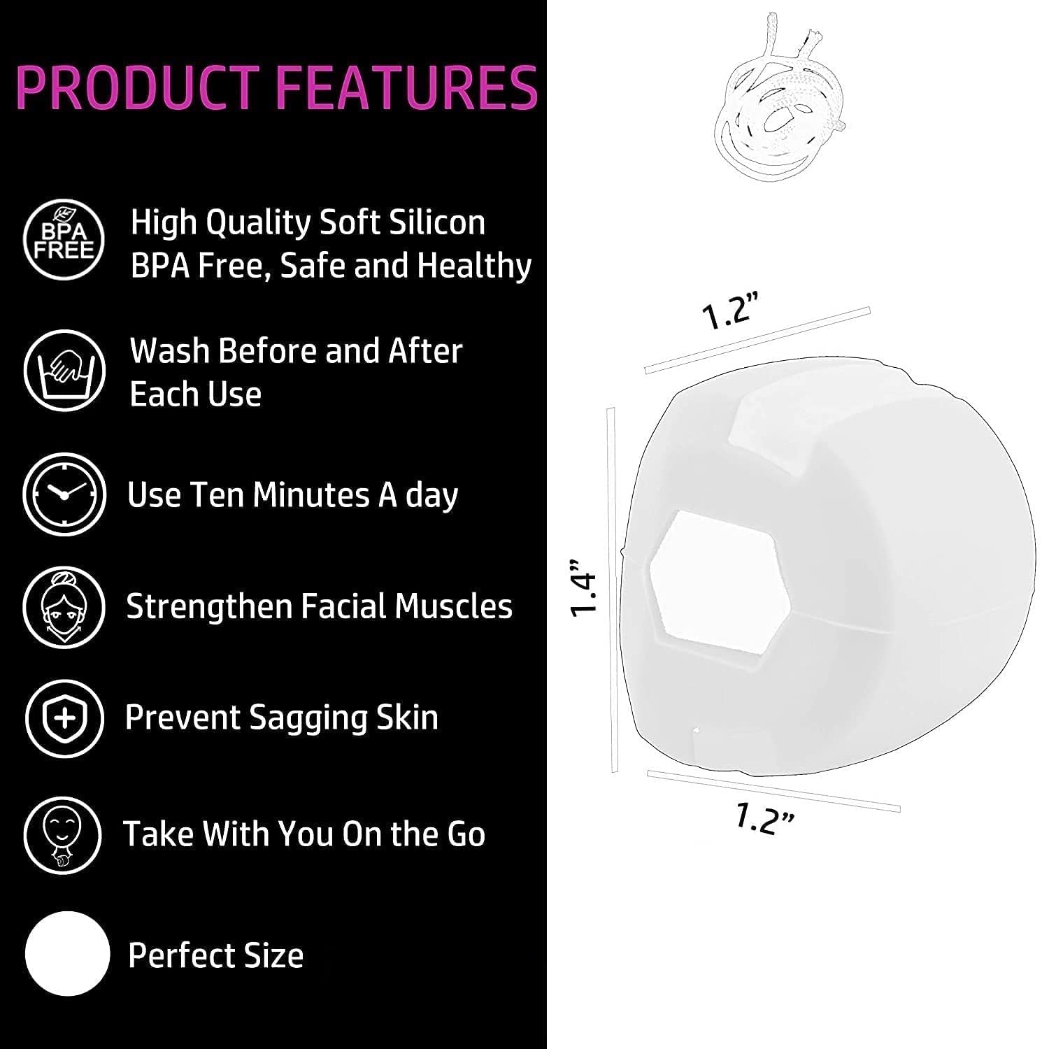 QONETIC Jawline Exerciser Tool - Pack of 2 for Men & Women | Face & Neck Trainer for Slimmer Jawline, Double Chin Reducer & Stress Relief | Define Your Look & Tone Muscles | Perfect for Home Workout & Fitness Routine